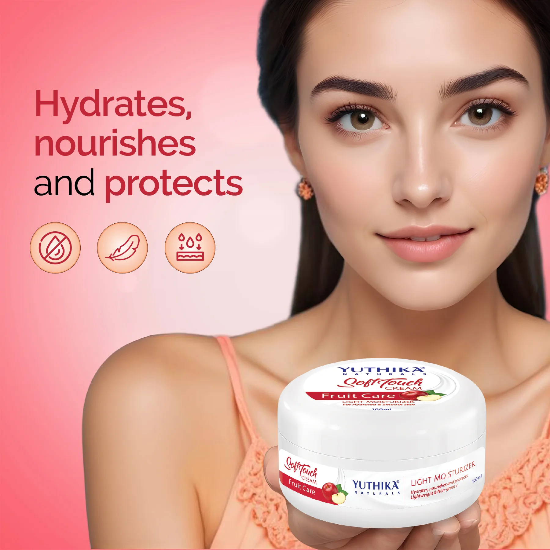 フェイスクリーム yutita993 Yuthika SoftTouch Fruit Care Light Moisturizer Cream
