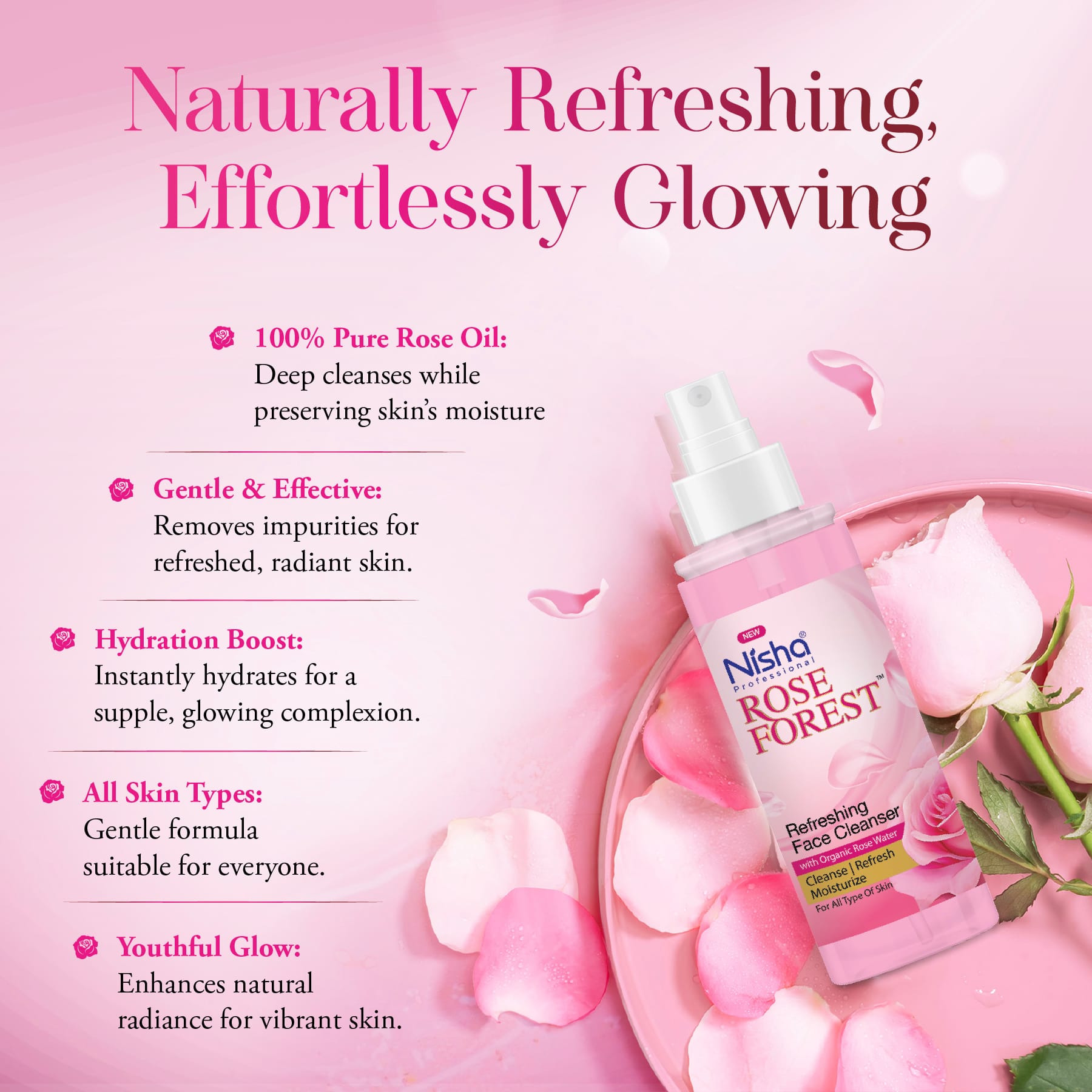 Nisha Refreshing Face Cleanser 120ml