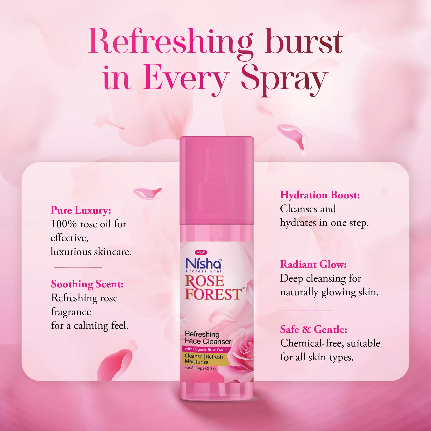 Nisha Refreshing Face Cleanser 120ml