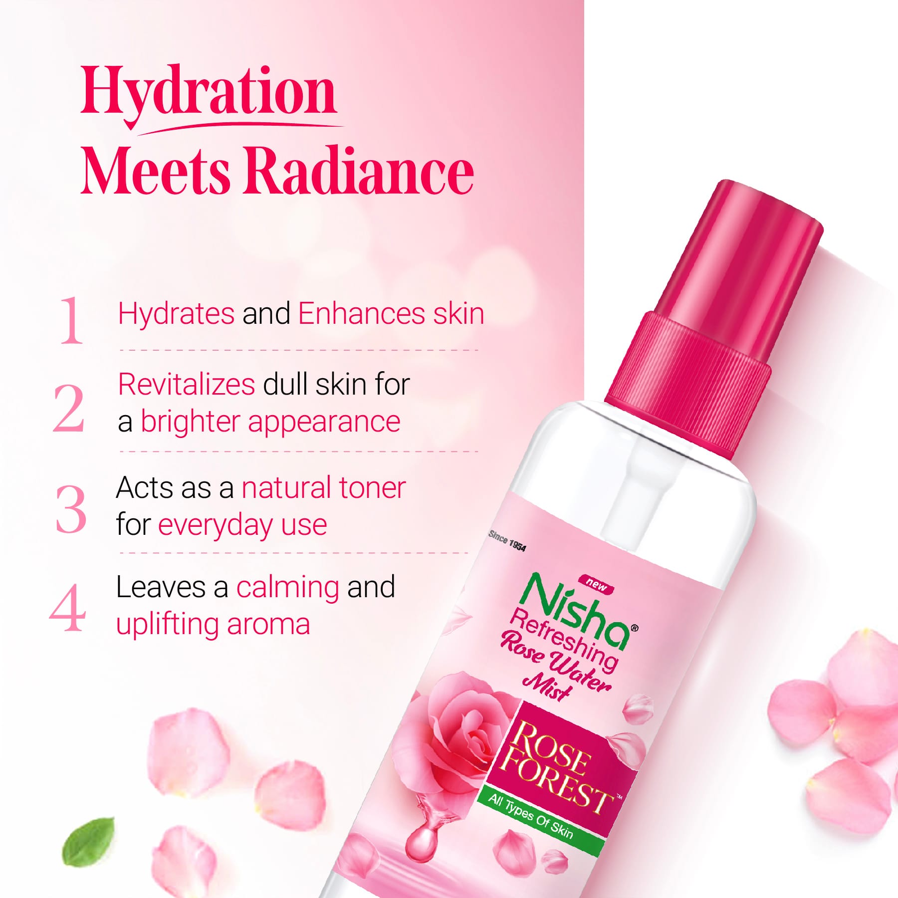 Nisha Refreshing Rose Water 100ml