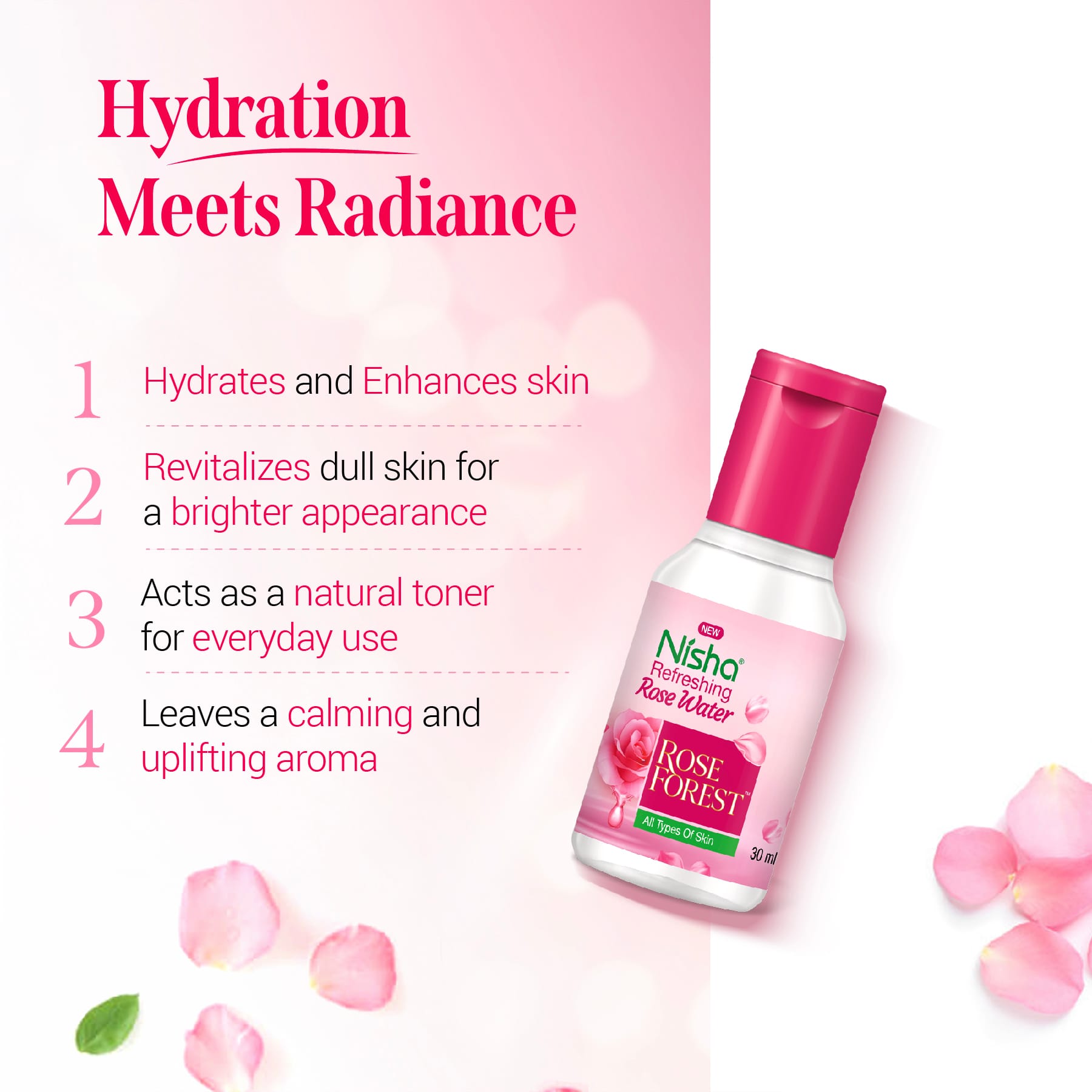Nisha Refreshing Rose Water 30ml