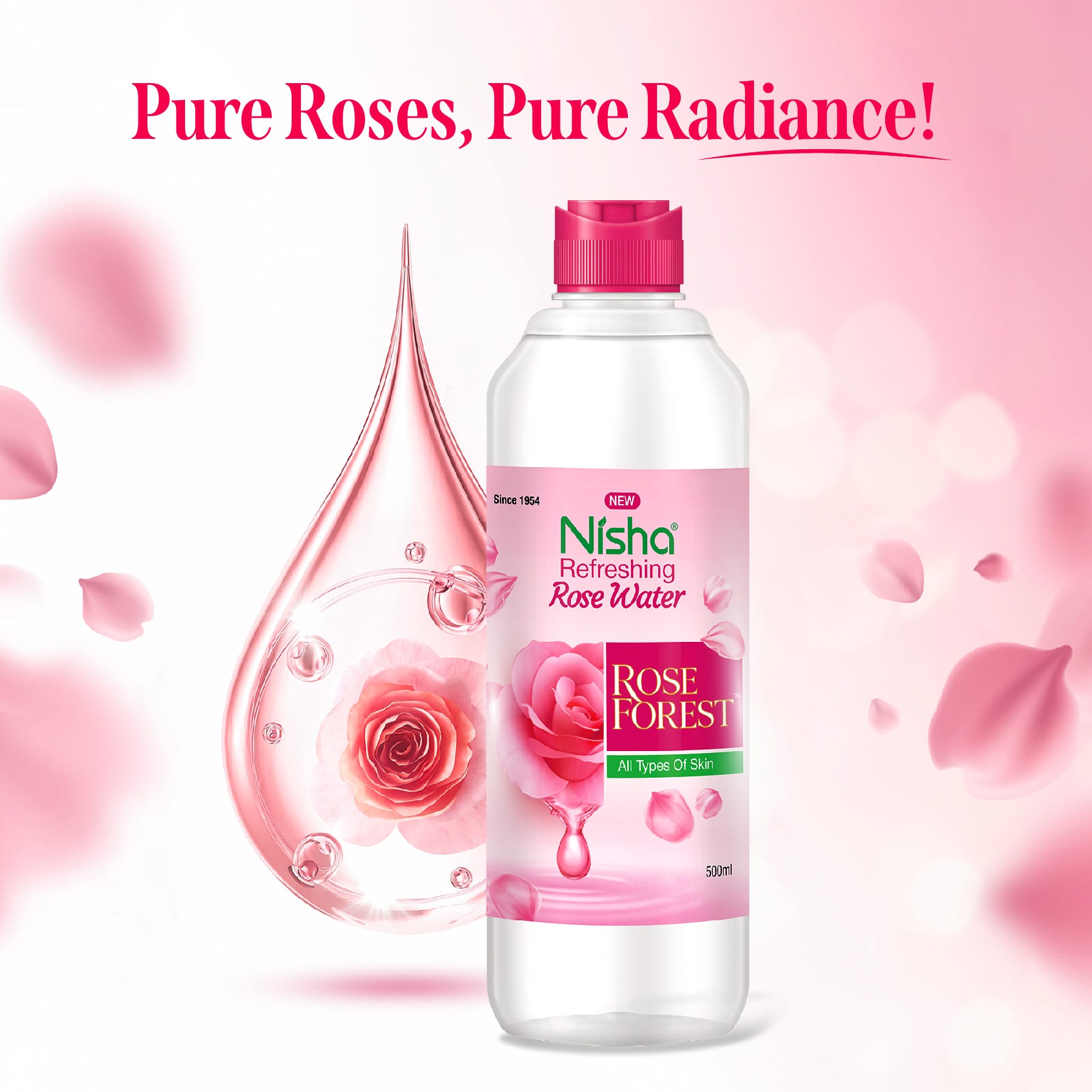 Nisha Refreshing Rose Water 500ml