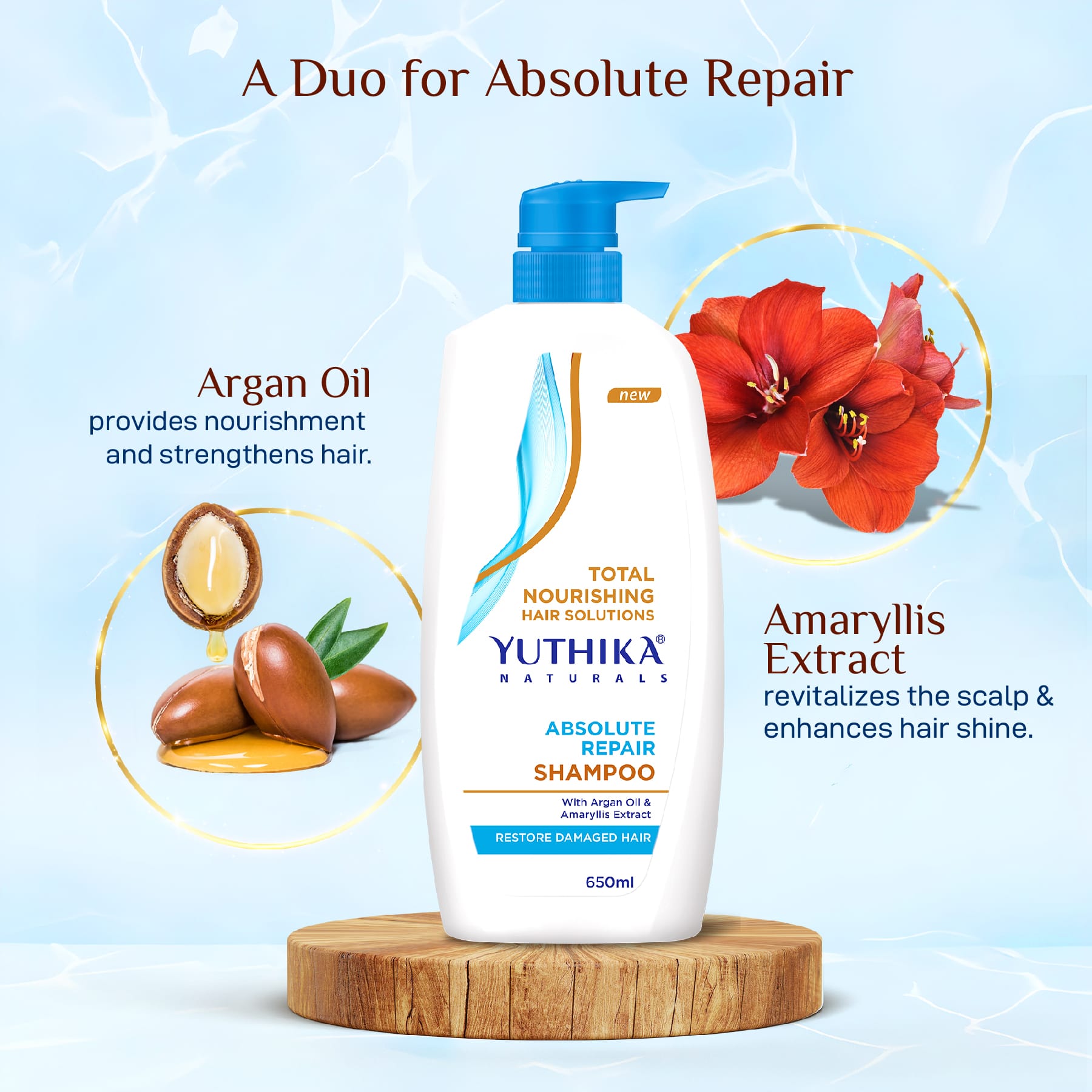 Yuthika Total Nourishing Absolute Repair Shampoo 650ml