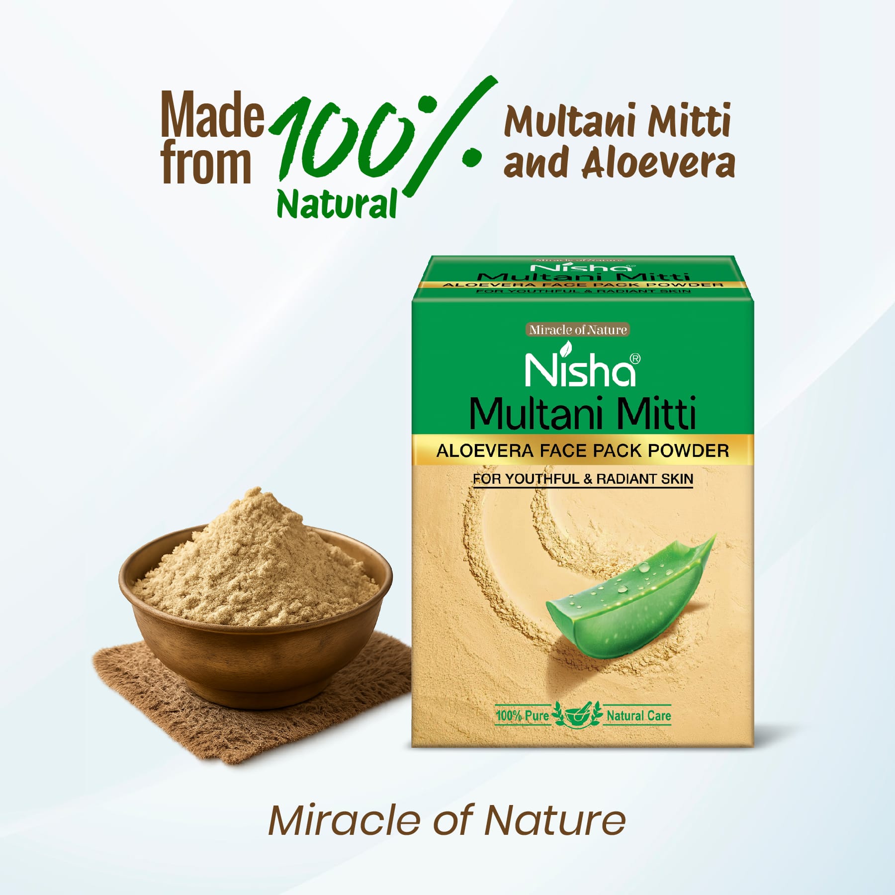 Nisha Multani Mitti Aloe Vera Face Pack Powder