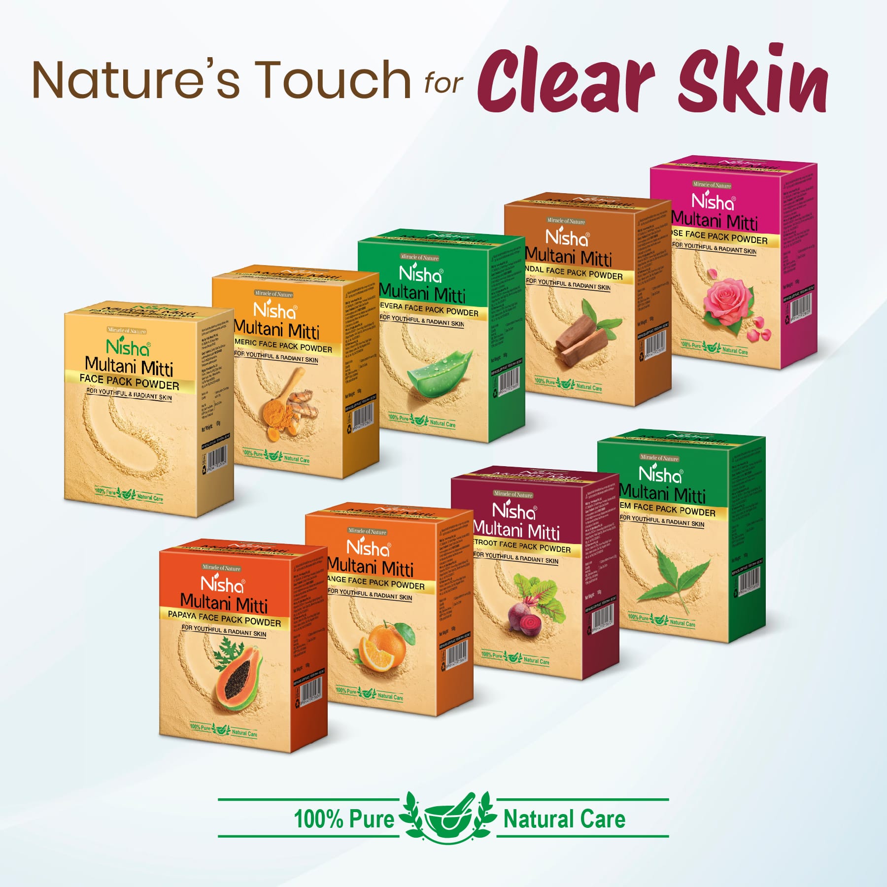 Nisha Multani Mitti Beetroot Face Pack Powder