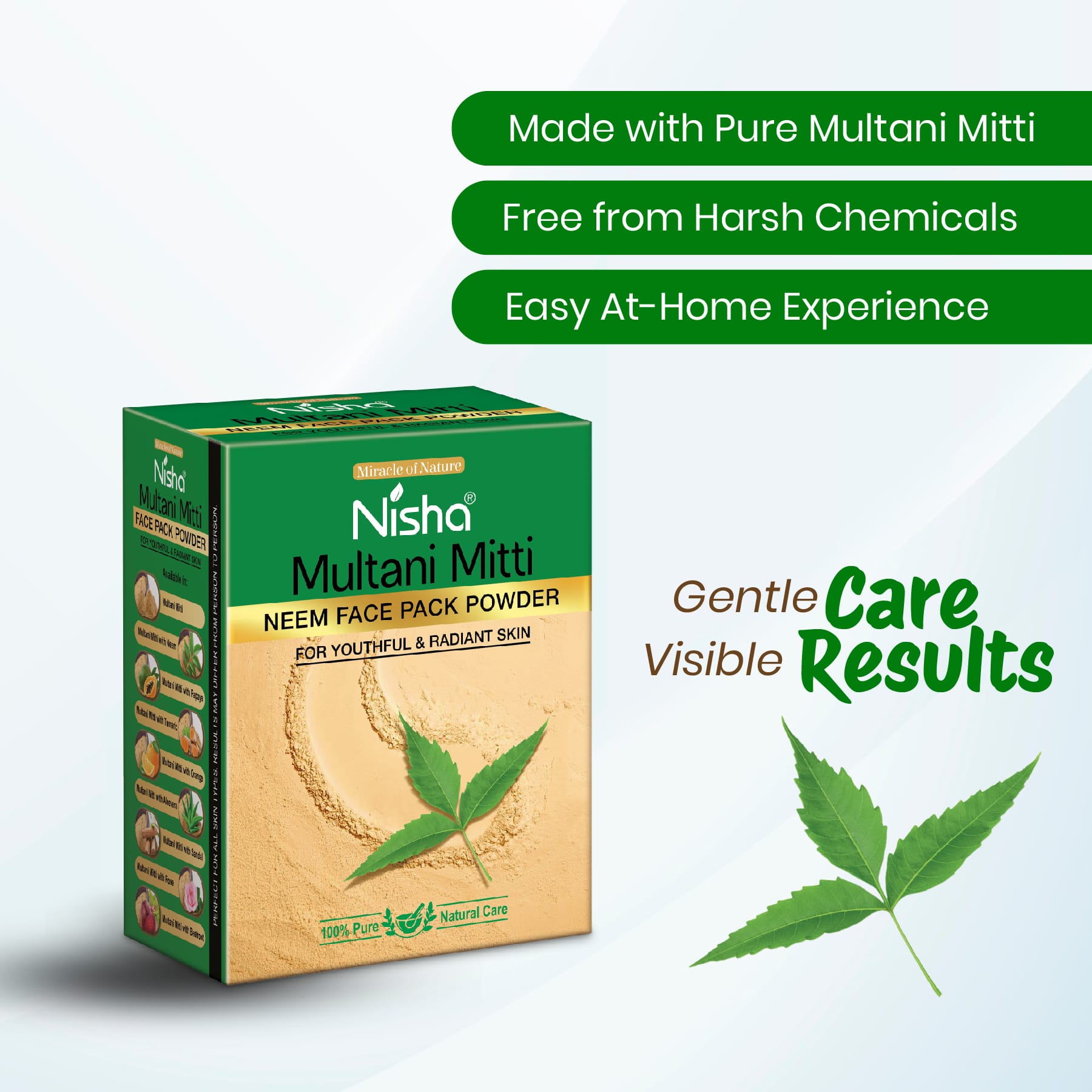 Nisha Multani Mitti Neem Face Pack Powder