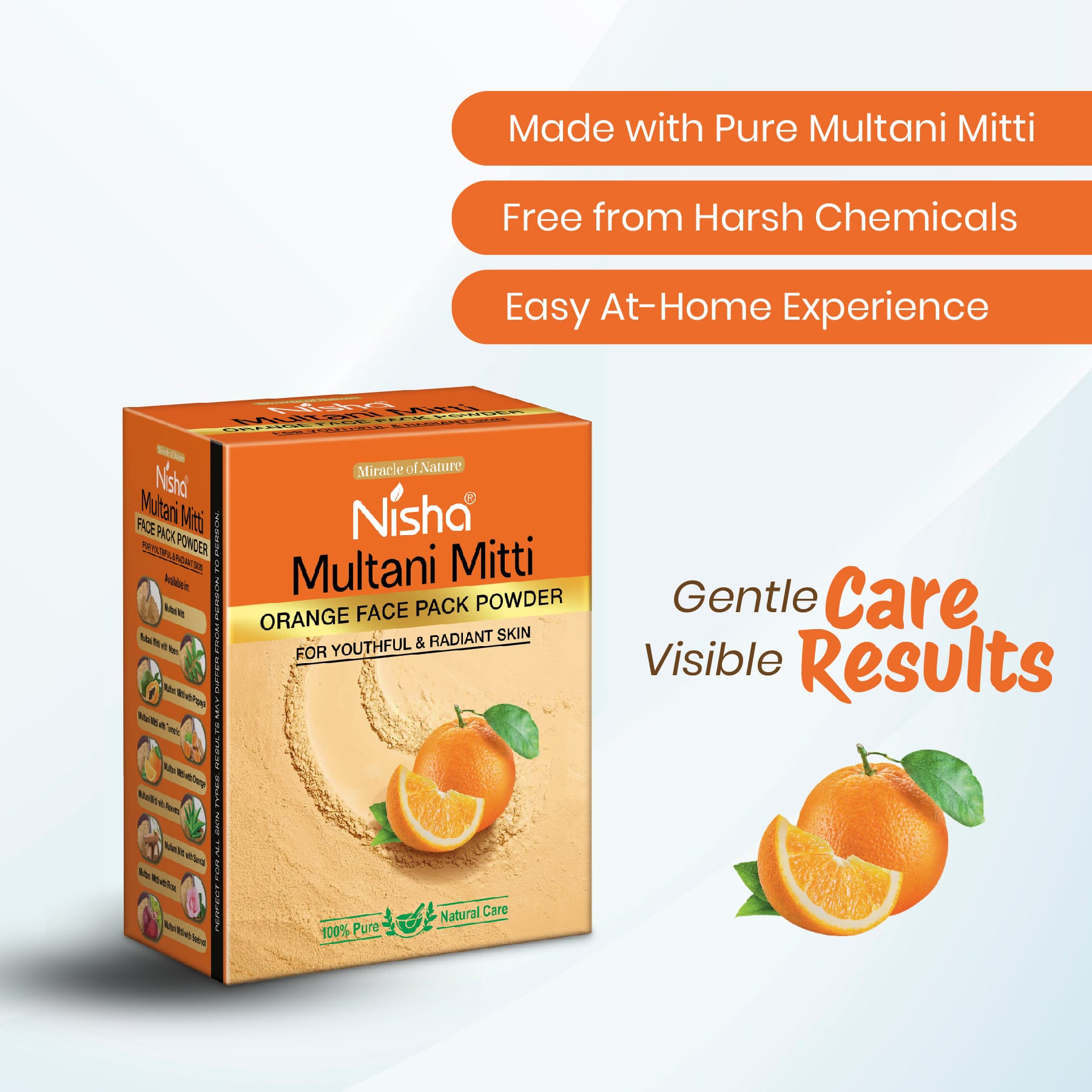 Nisha Multani Mitti Orange Face Pack Powder