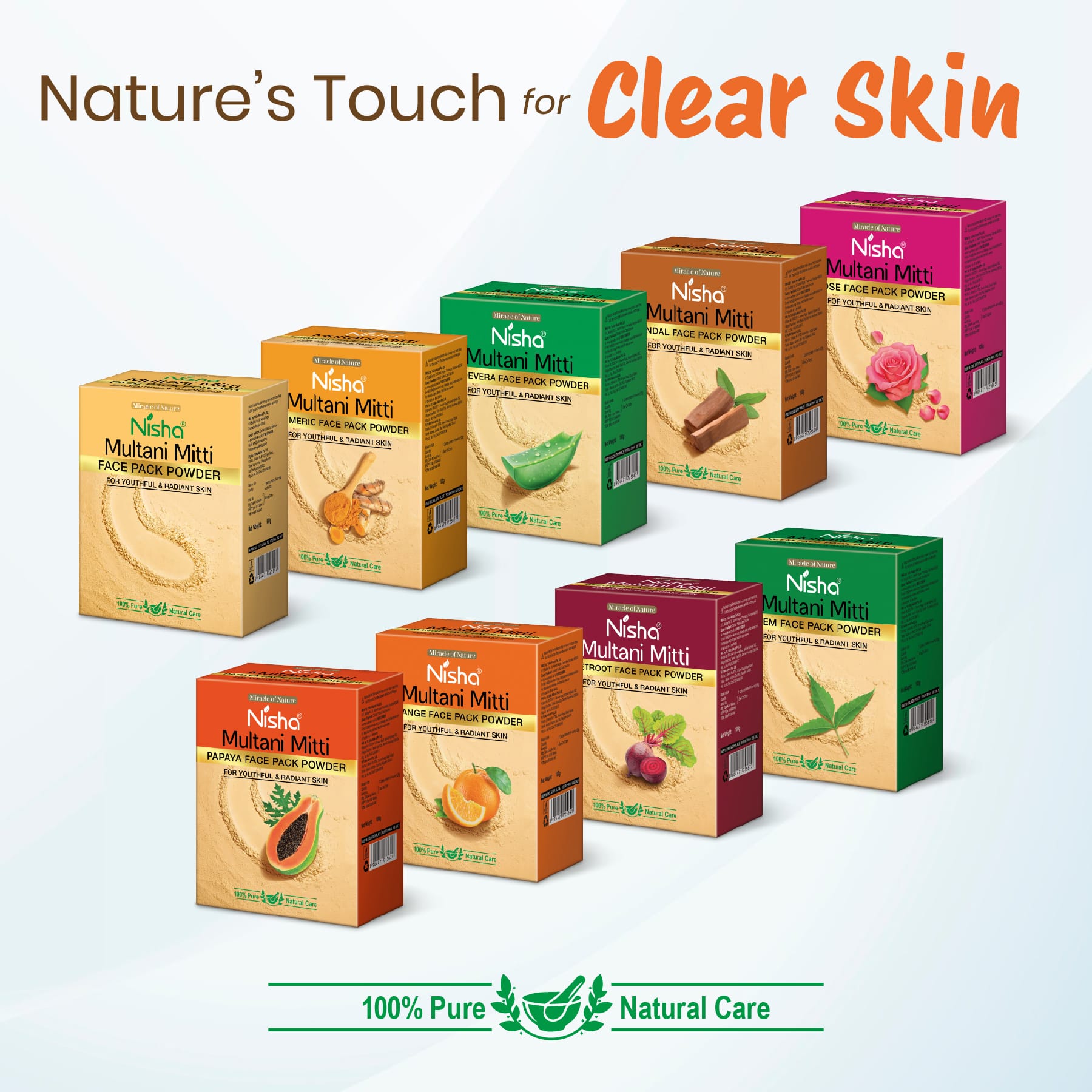 Nisha Multani Mitti Orange Face Pack Powder