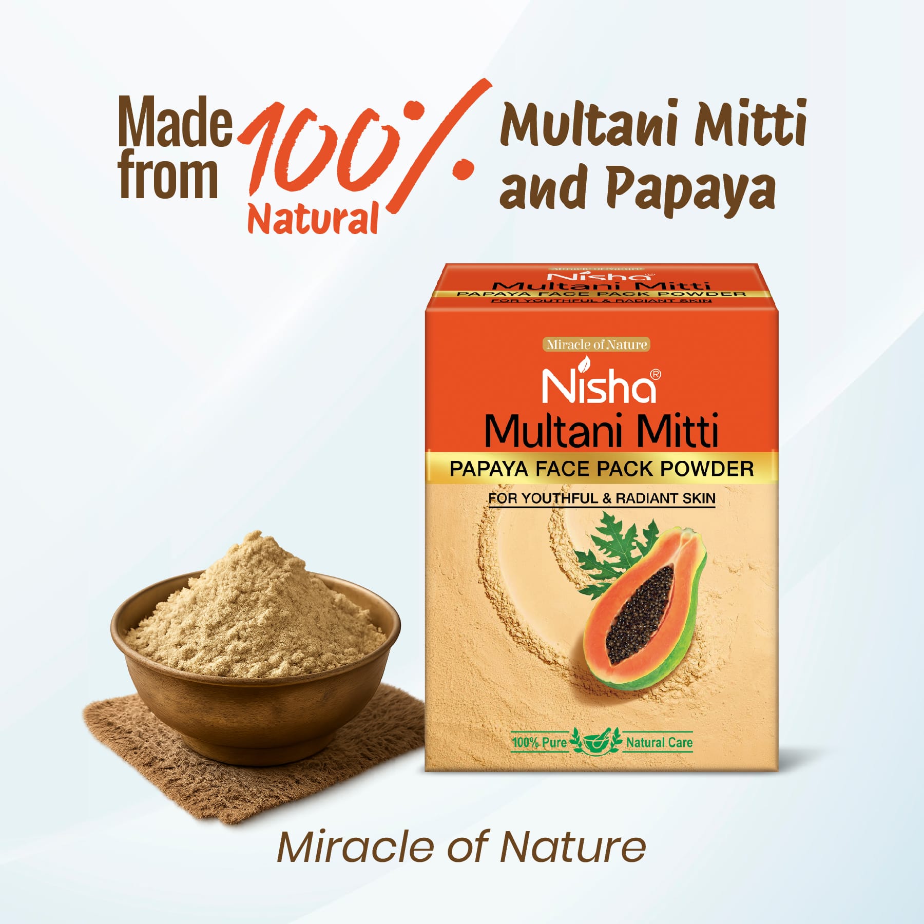 Nisha Multani Mitti Papaya Face Pack Powder