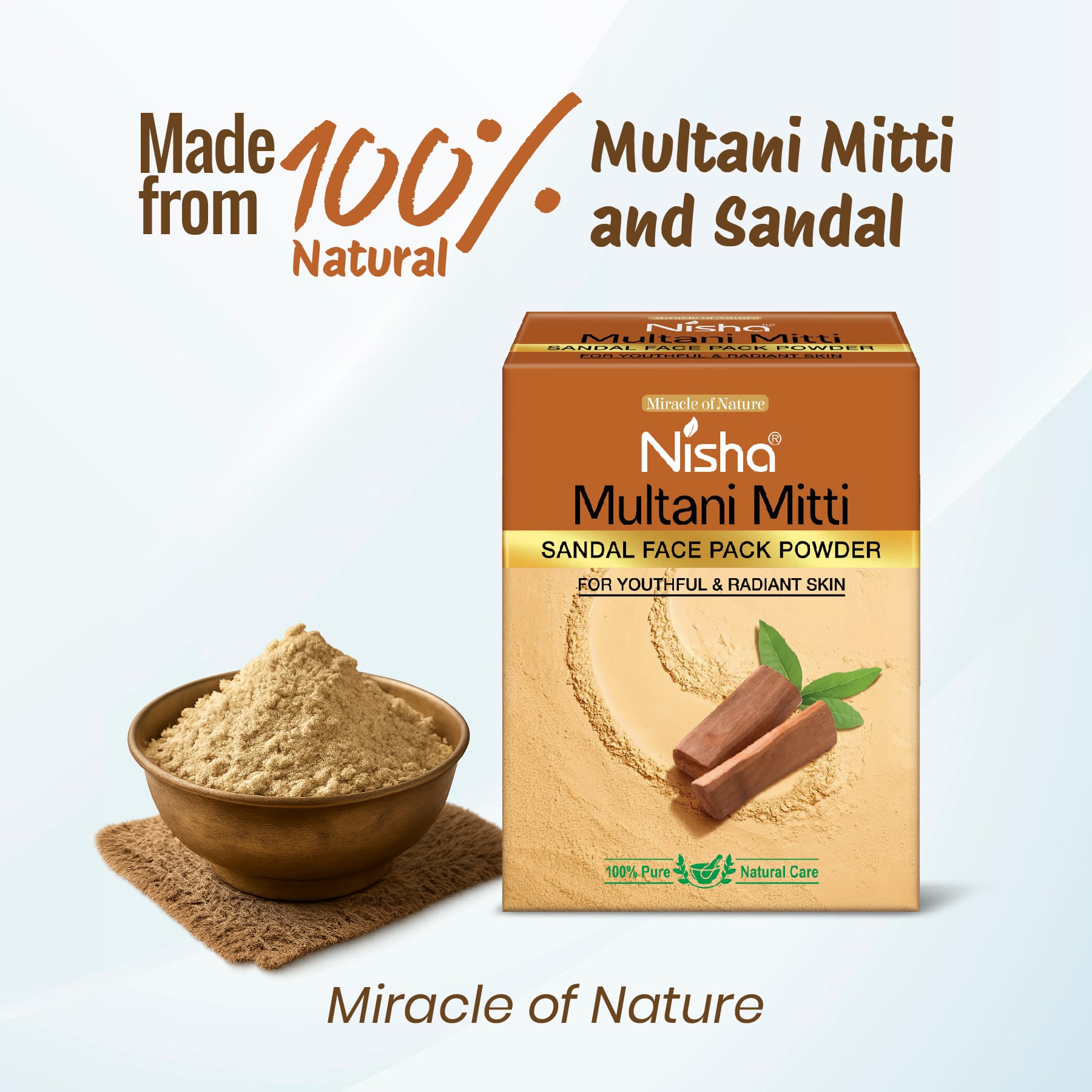 Nisha Multani Mitti Sandal Face Pack Powder