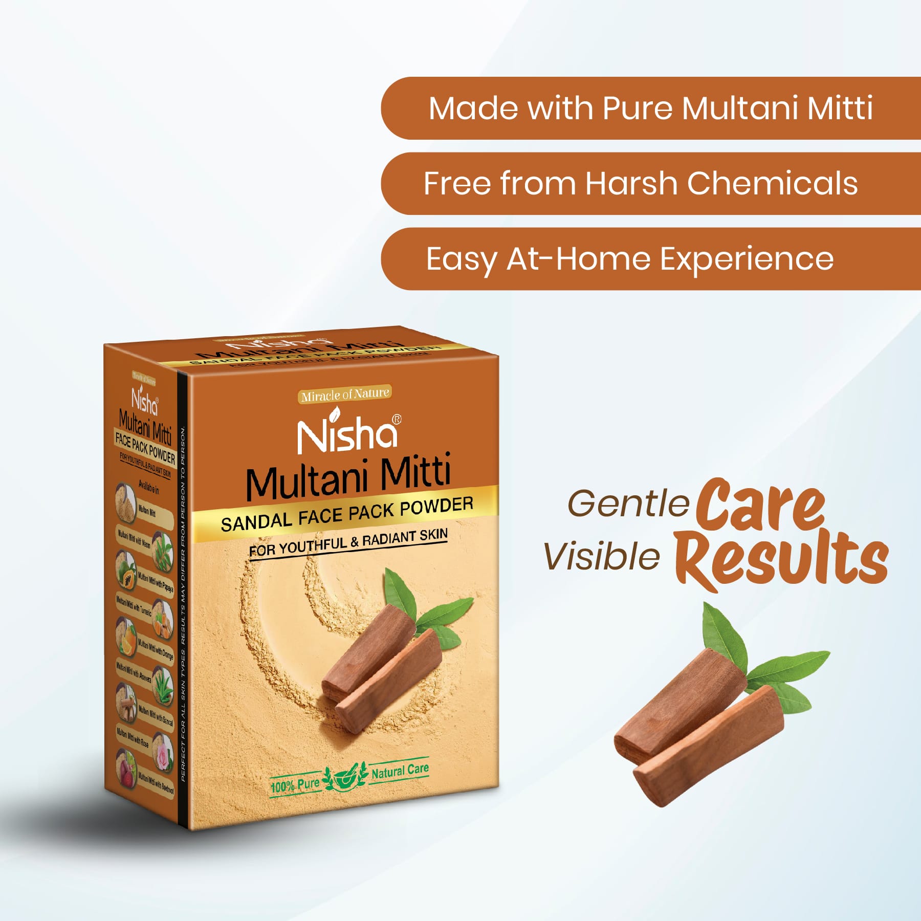 Nisha Multani Mitti Sandal Face Pack Powder