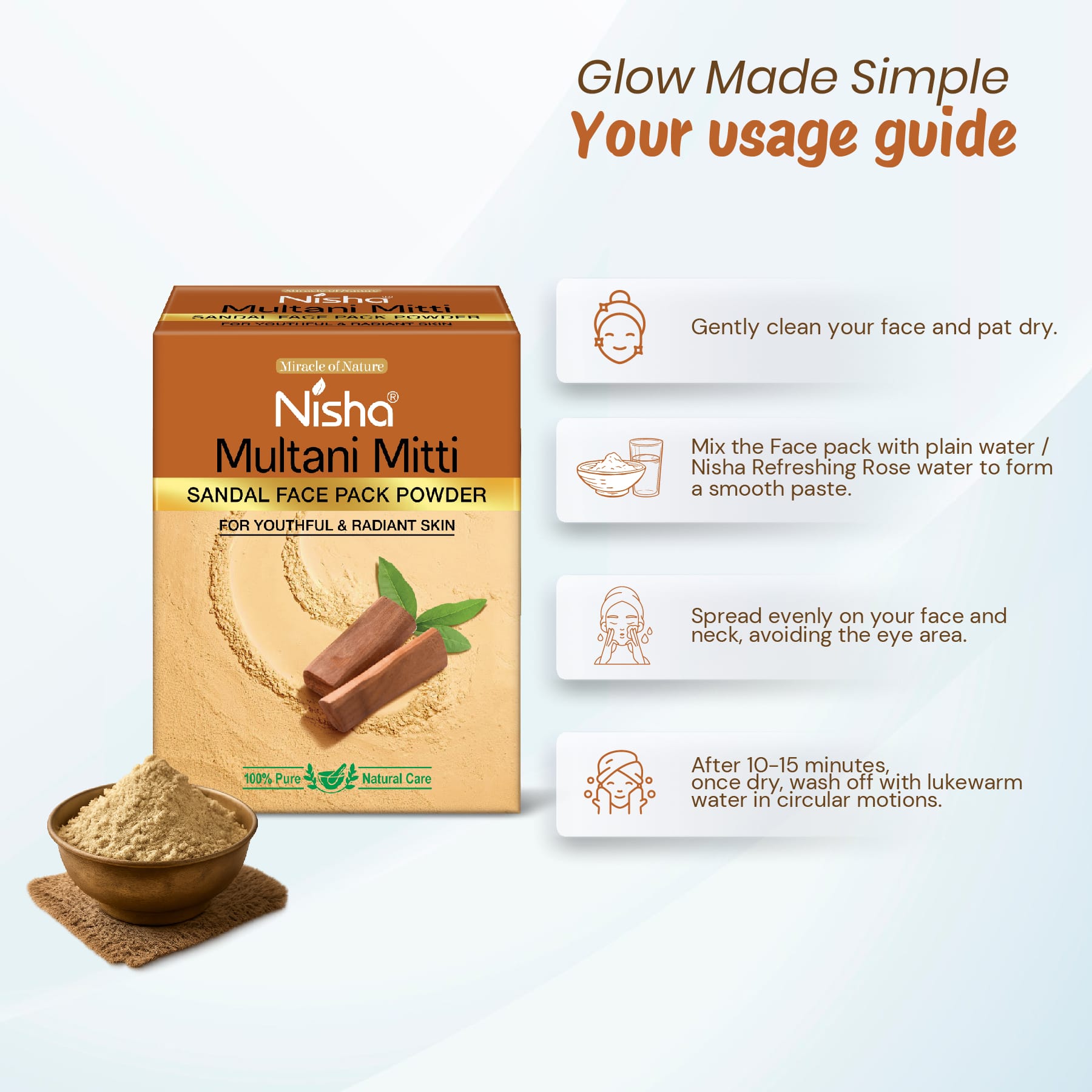 Nisha Multani Mitti Sandal Face Pack Powder