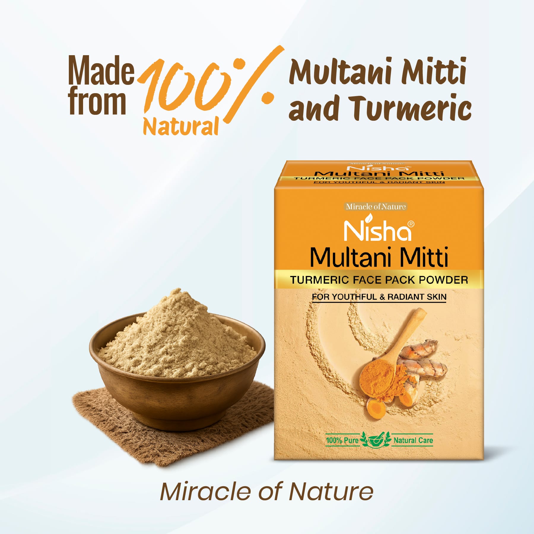 Nisha Multani Mitti Turmeric Face Pack Powder