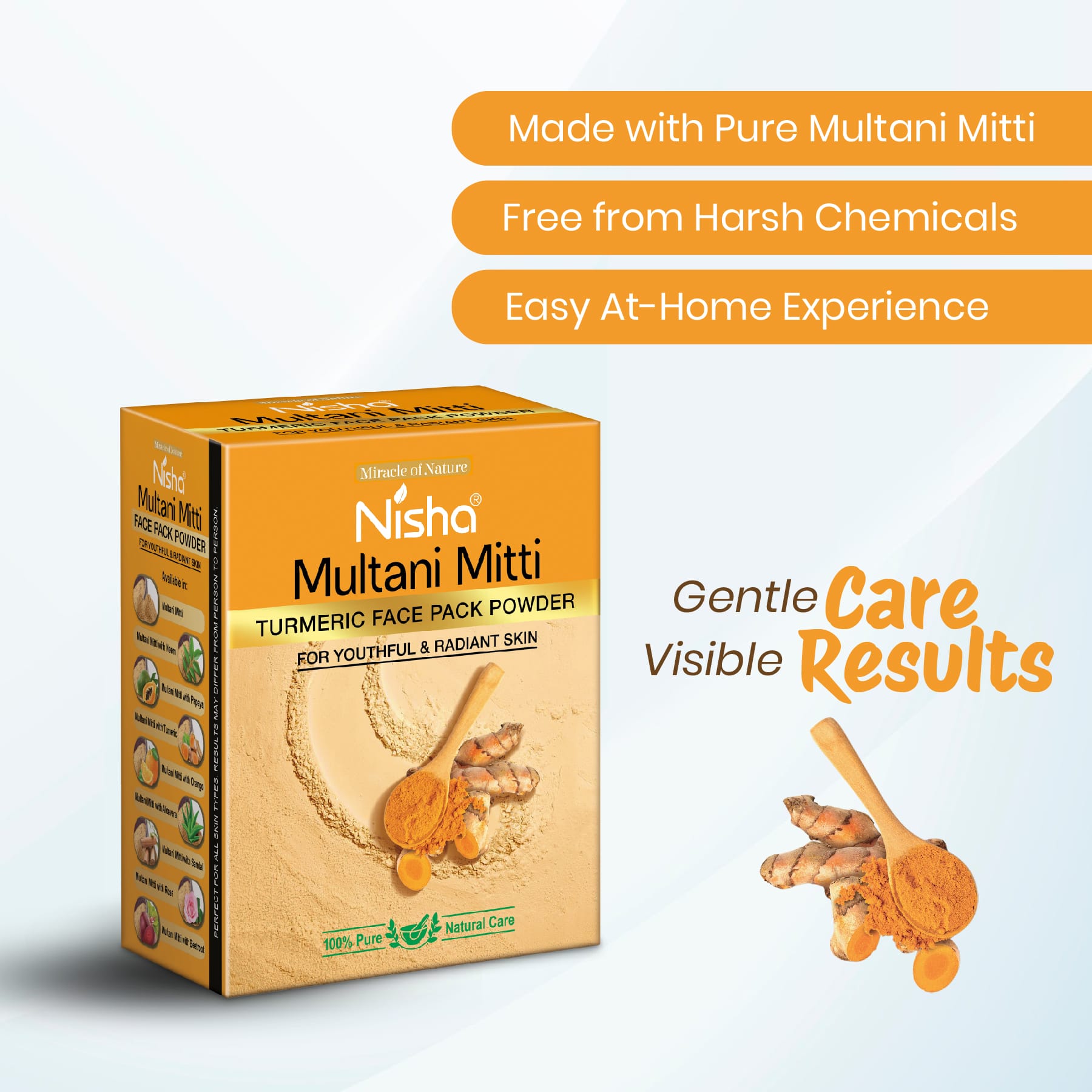 Nisha Multani Mitti Turmeric Face Pack Powder
