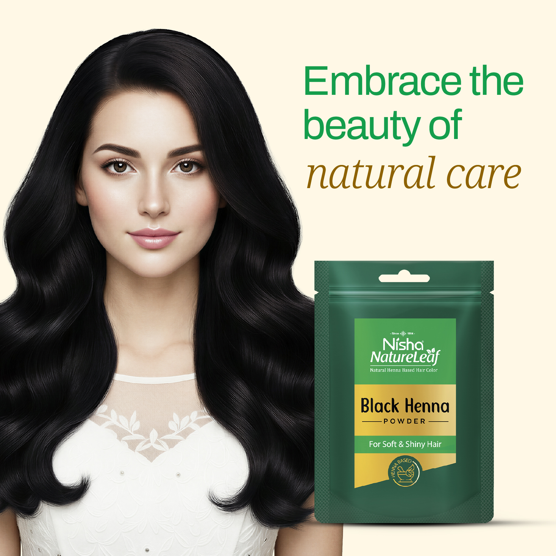 Nisha Natureleaf Natural Henna Based Hair Color Black Henna Powder