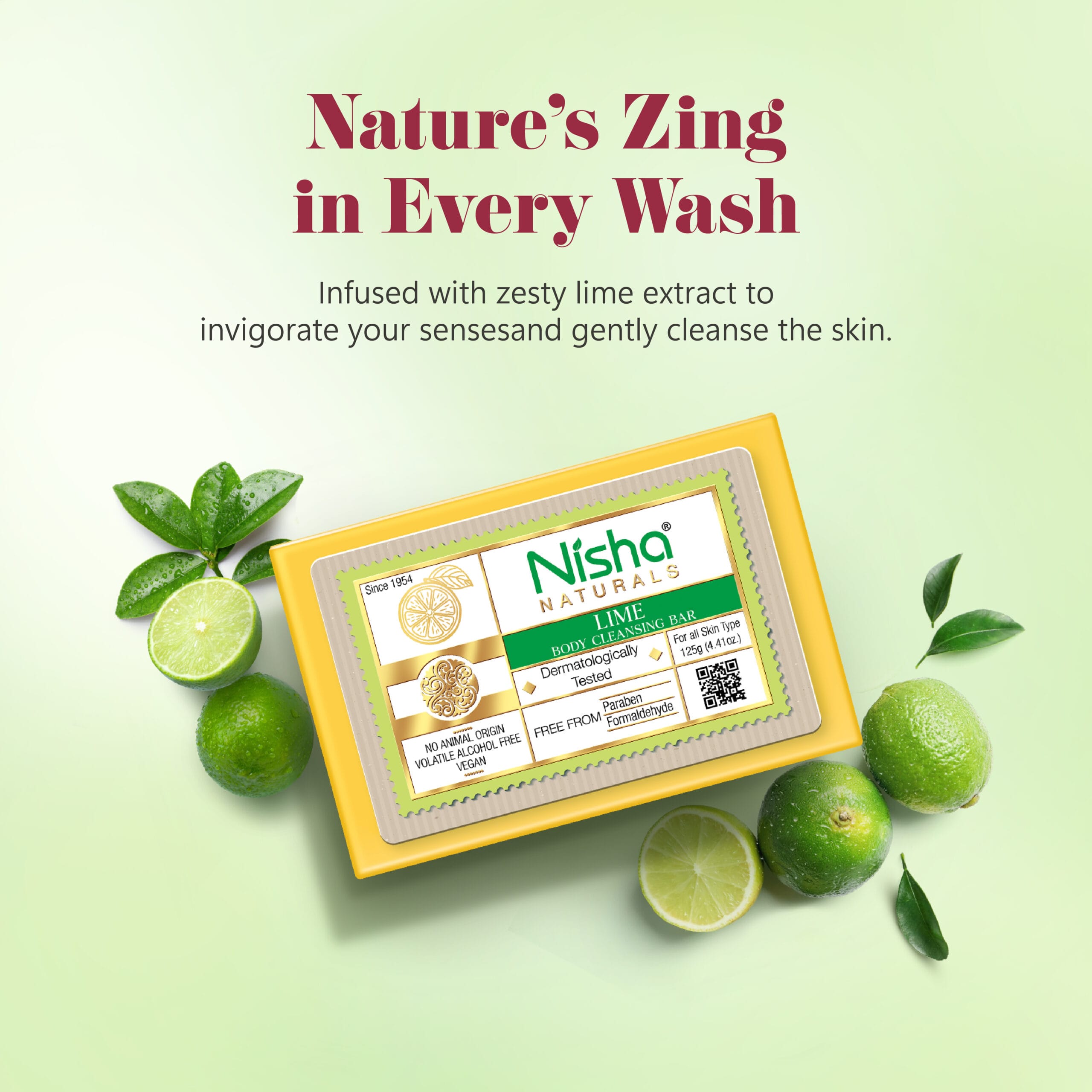 Nisha Body Cleansing Bar Lime