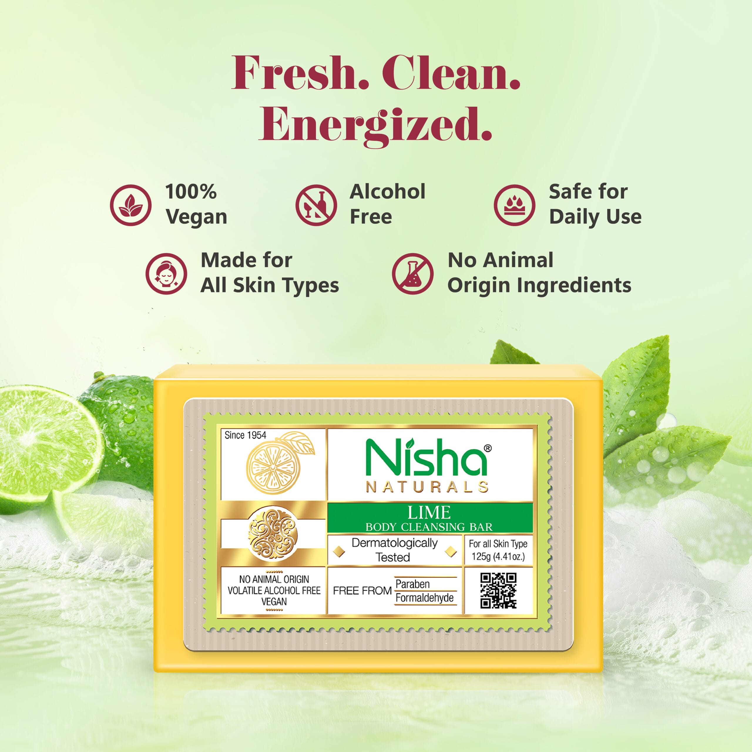Nisha Body Cleansing Bar Lime