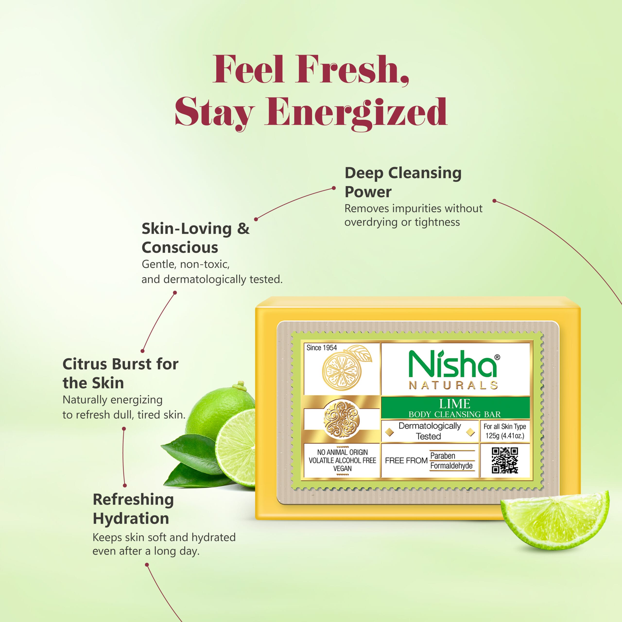 Nisha Body Cleansing Bar Lime