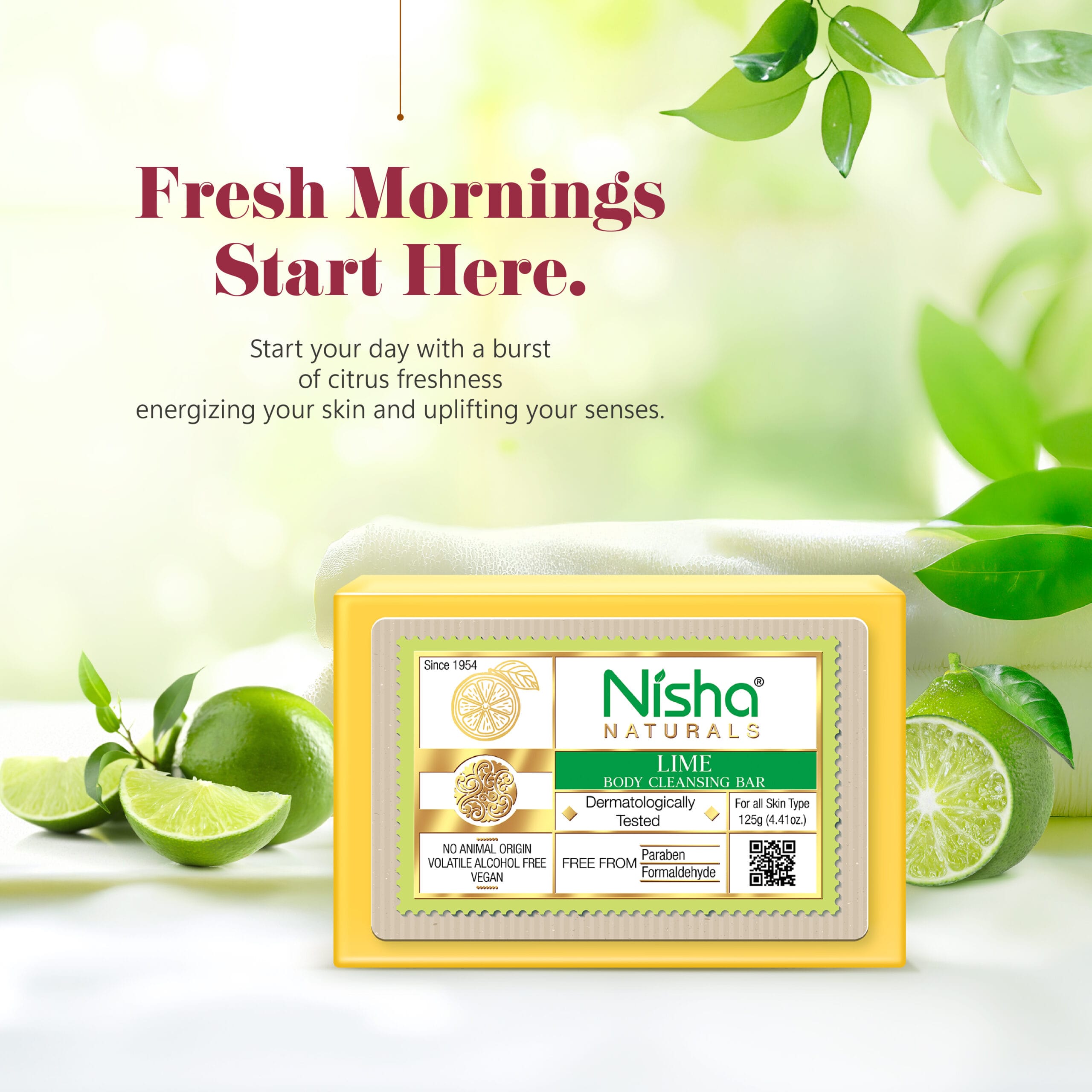 Nisha Body Cleansing Bar Lime