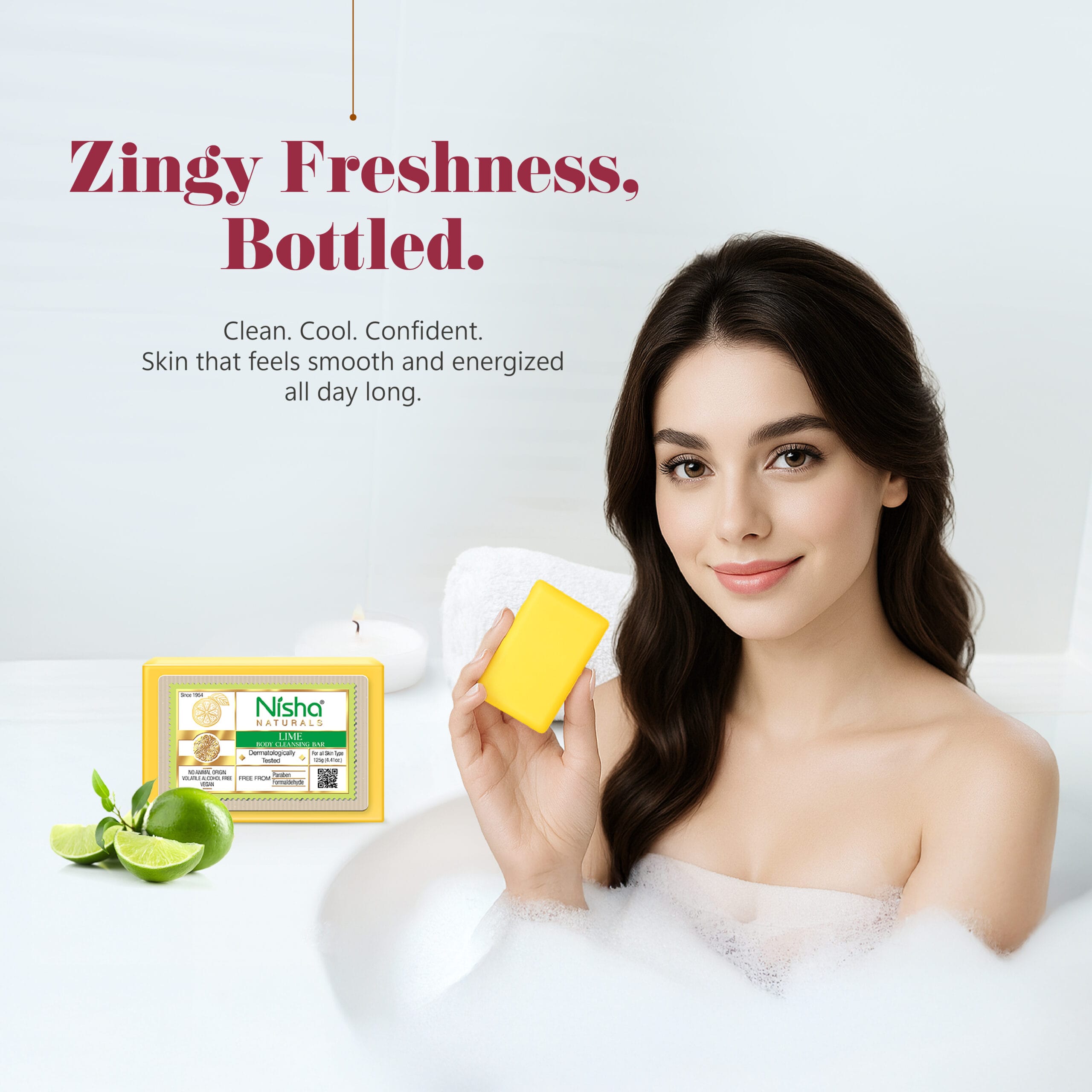 Nisha Body Cleansing Bar Lime
