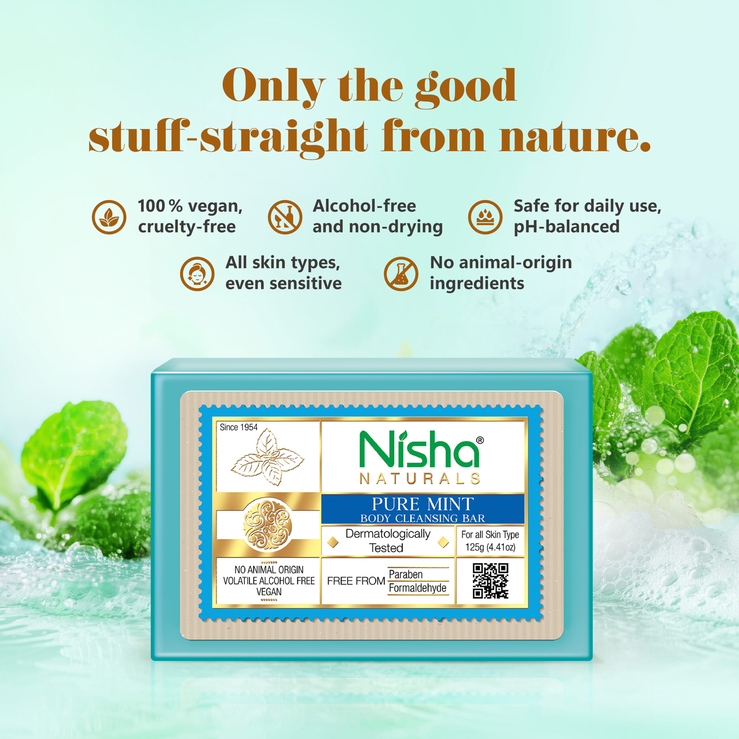 Nisha Body Cleansing Bar Pure Mint