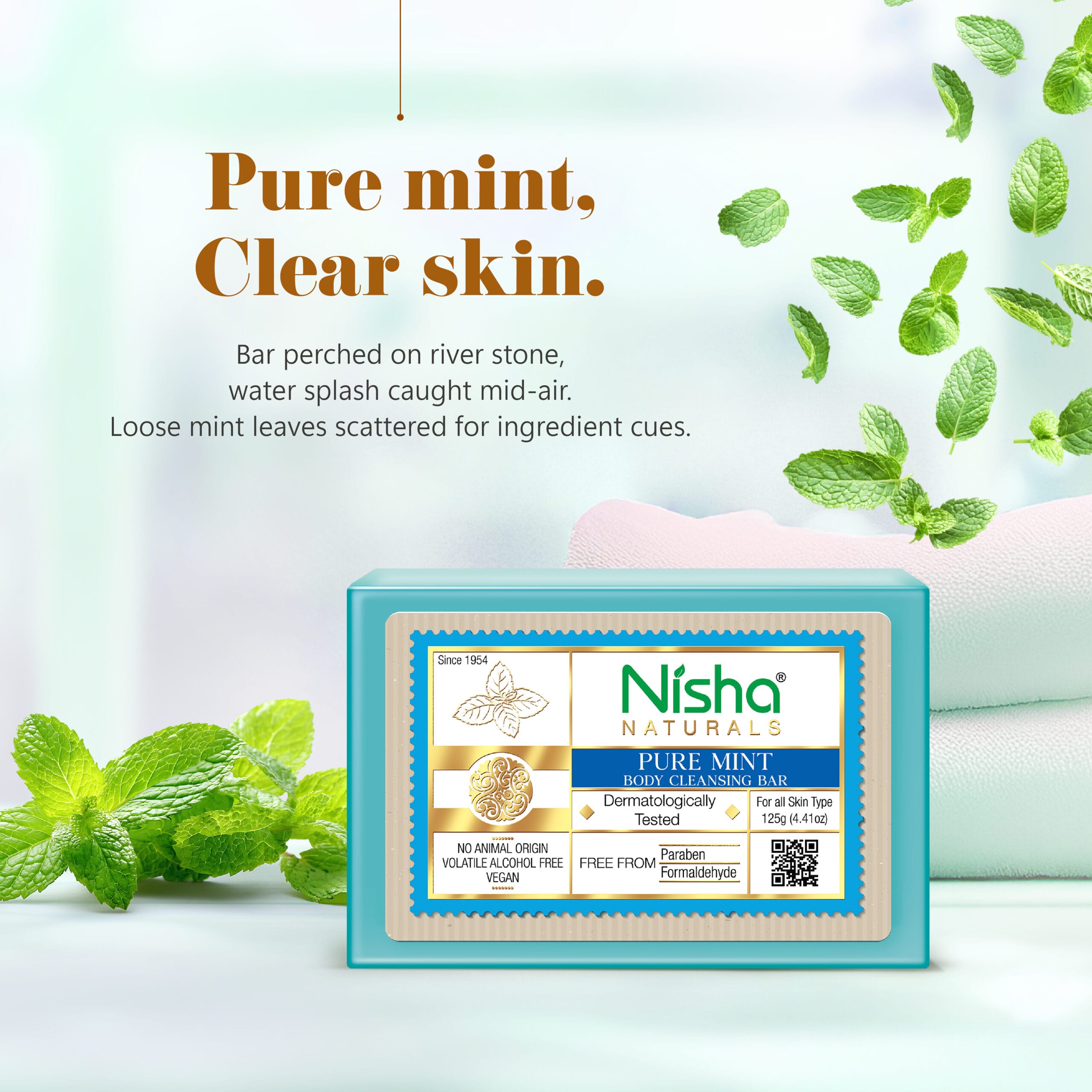 Nisha Body Cleansing Bar Pure Mint
