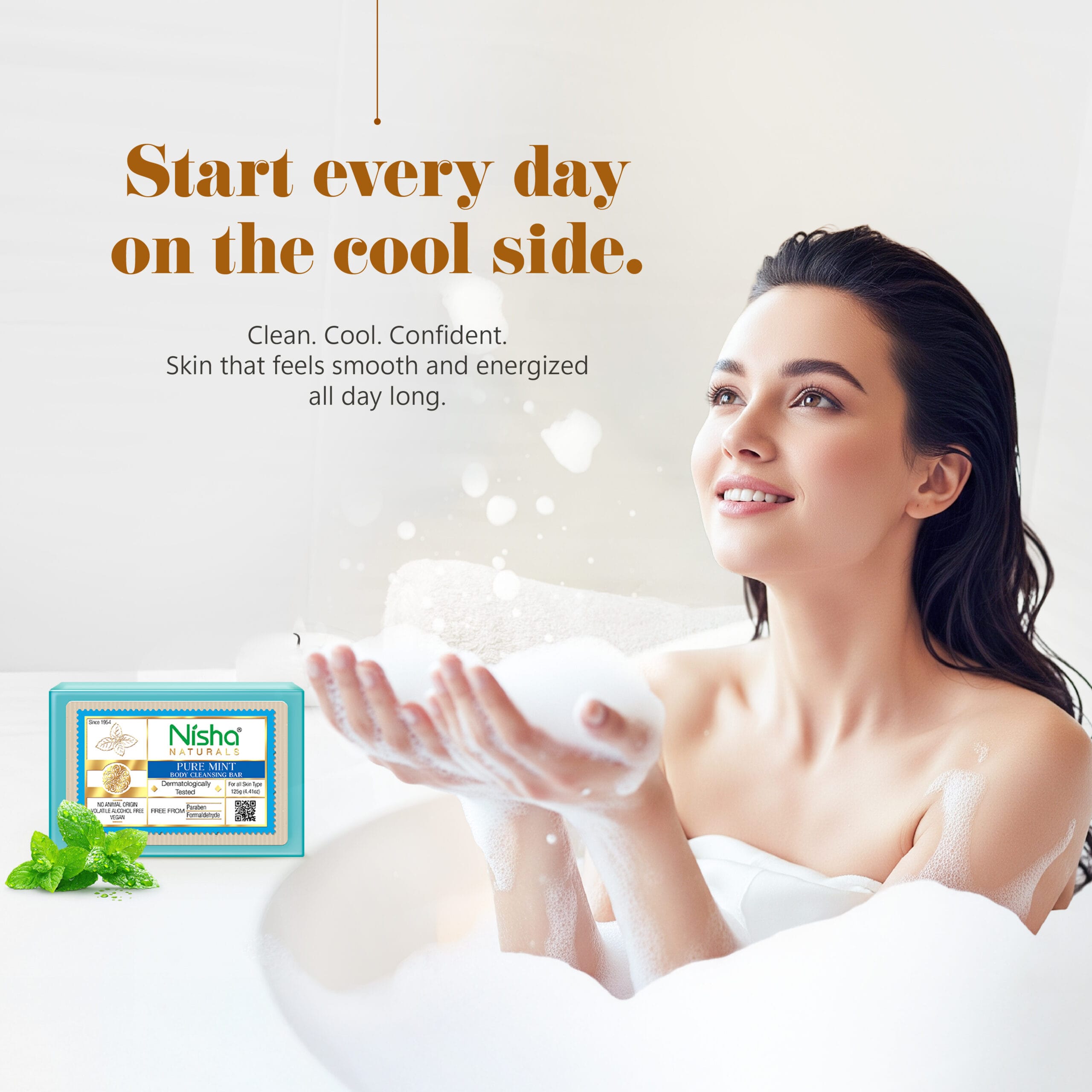 Nisha Body Cleansing Bar Pure Mint