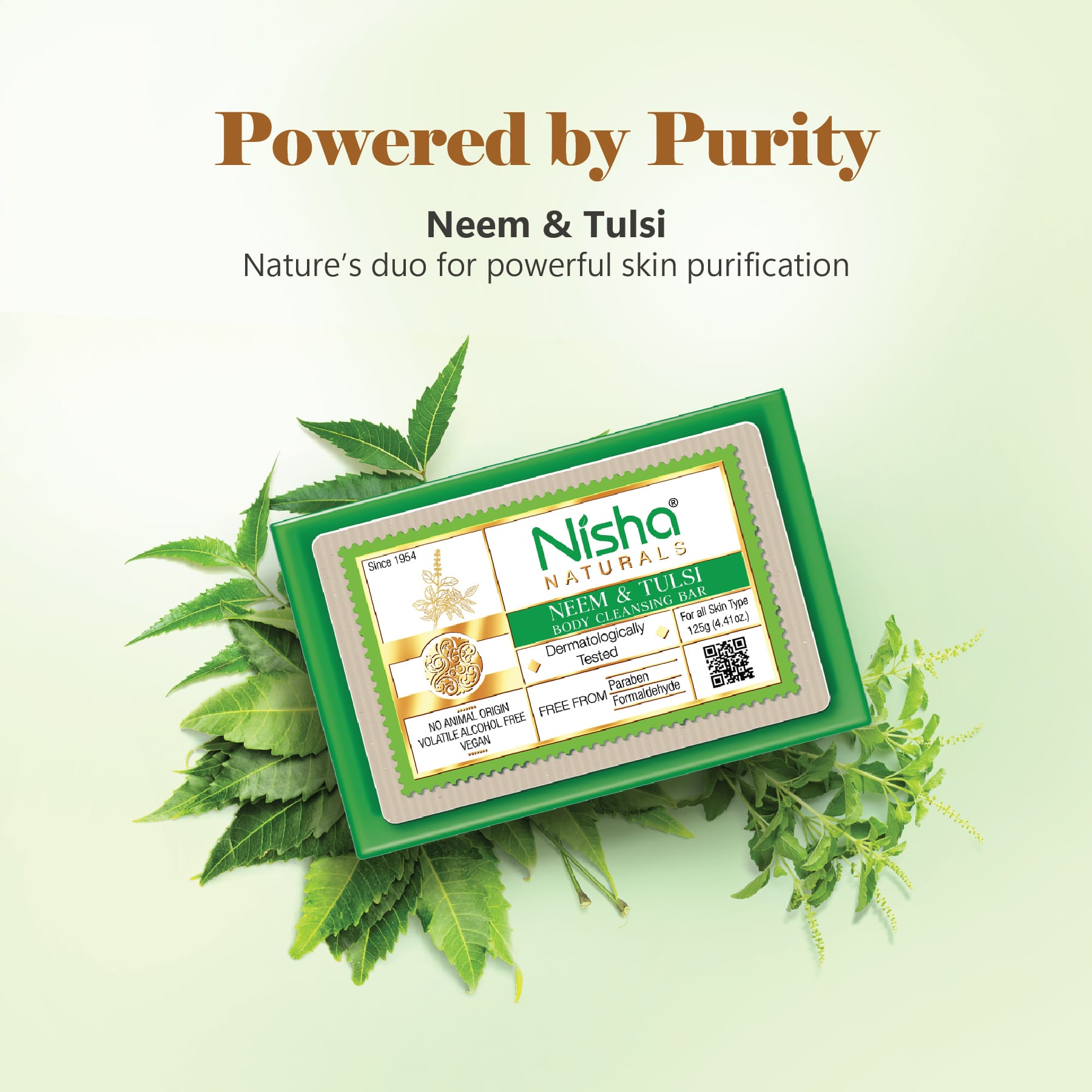 Nisha Body Cleansing Bar Neem & Tulsi
