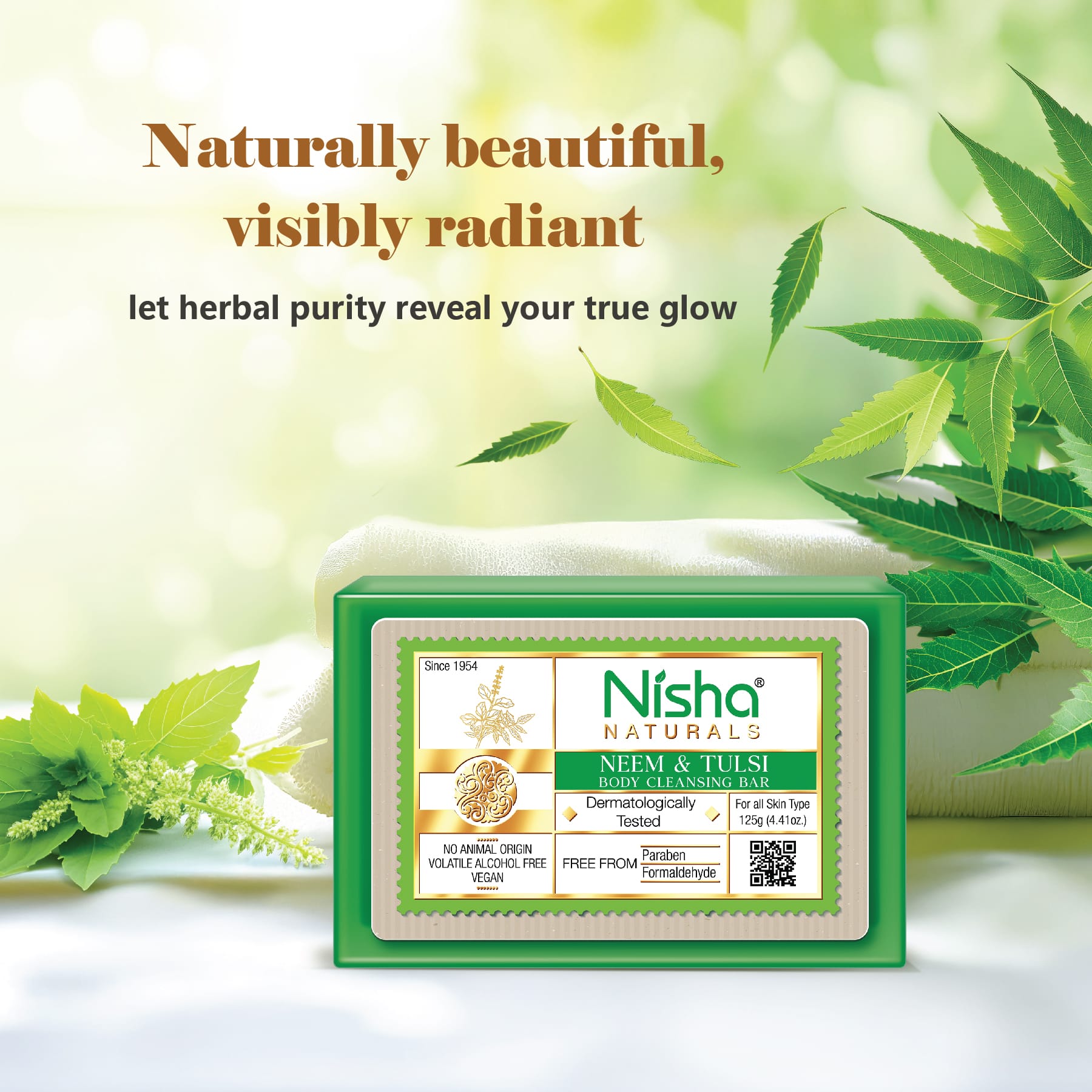 Nisha Body Cleansing Bar Neem & Tulsi