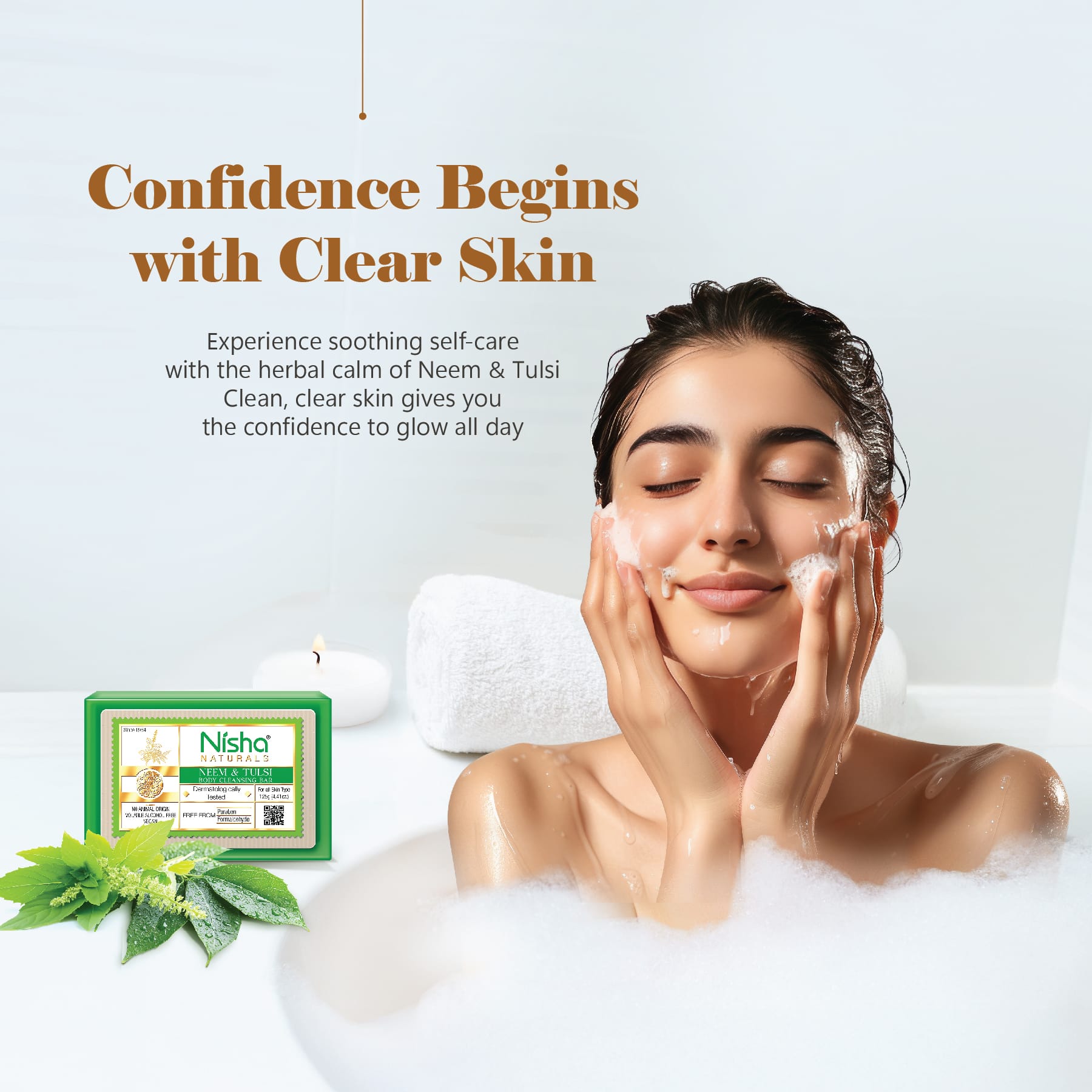 Nisha Body Cleansing Bar Neem & Tulsi