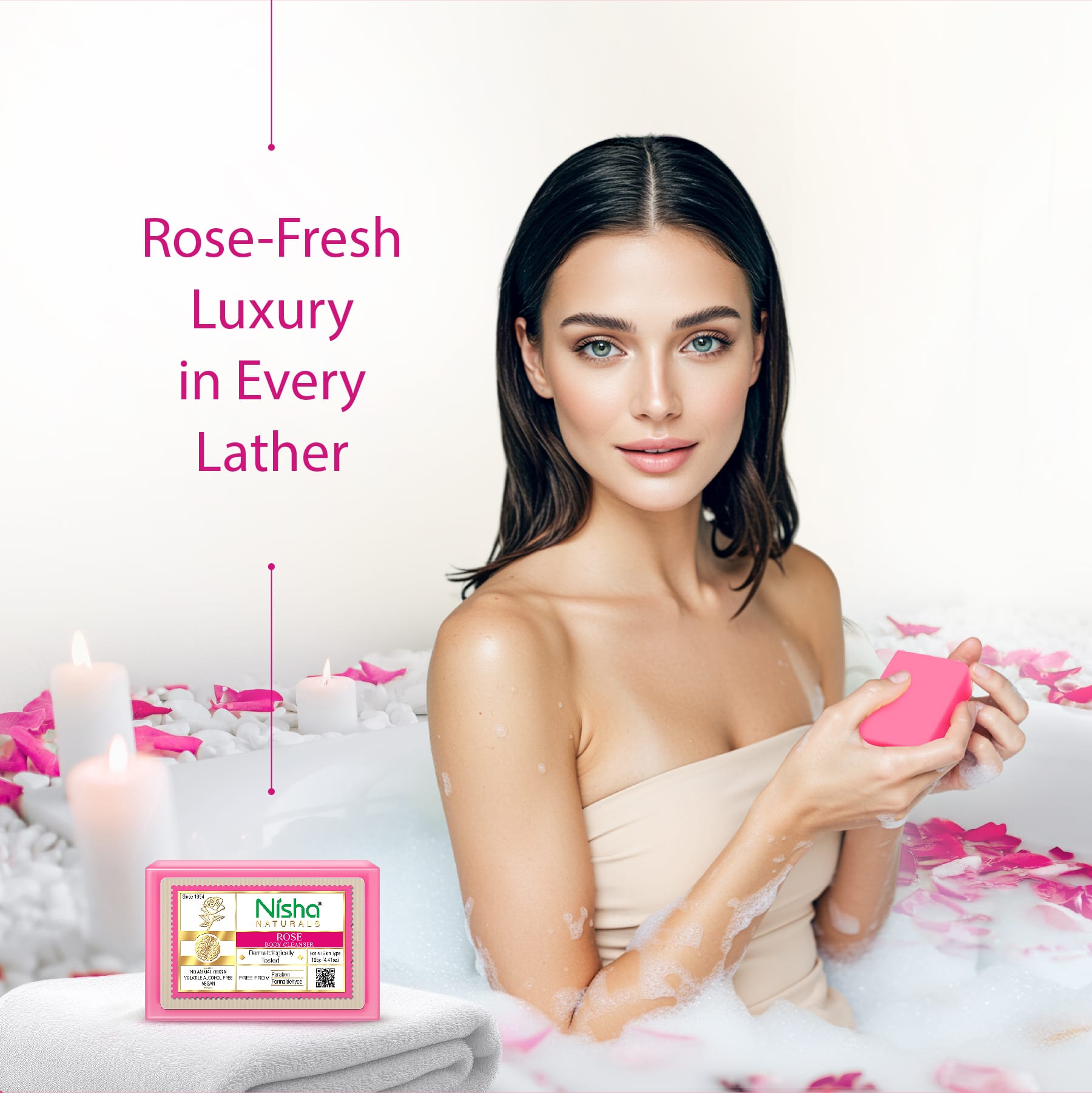 Nisha Body Cleansing Bar Rose