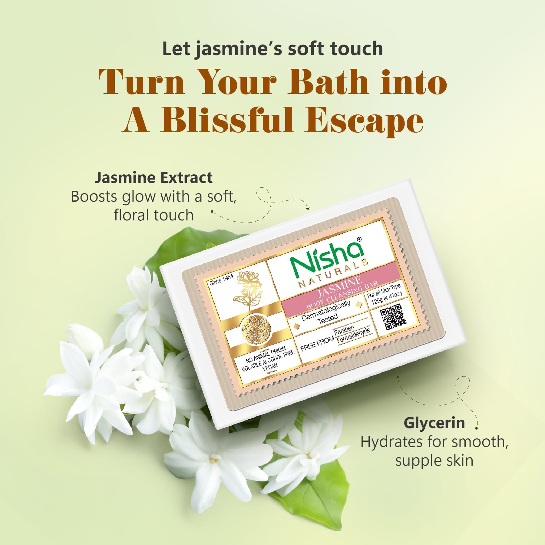 Nisha Body Cleansing Bar Jasmine