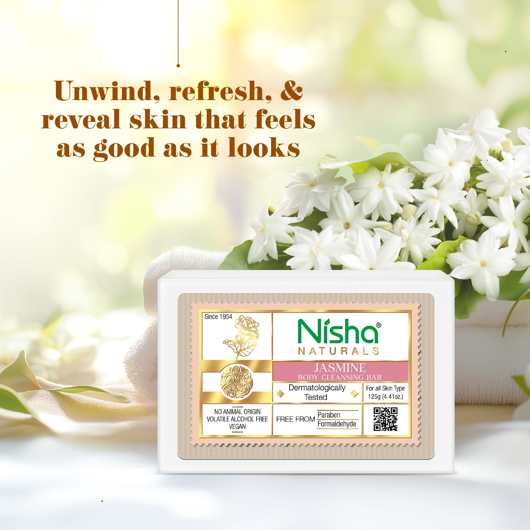 Nisha Body Cleansing Bar Jasmine