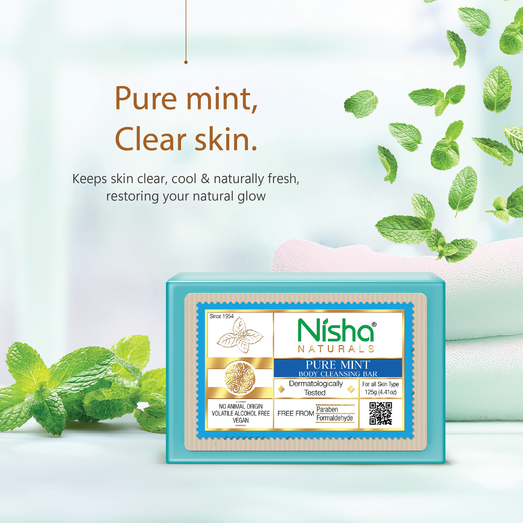 Nisha Body Cleansing Bar Pure Mint