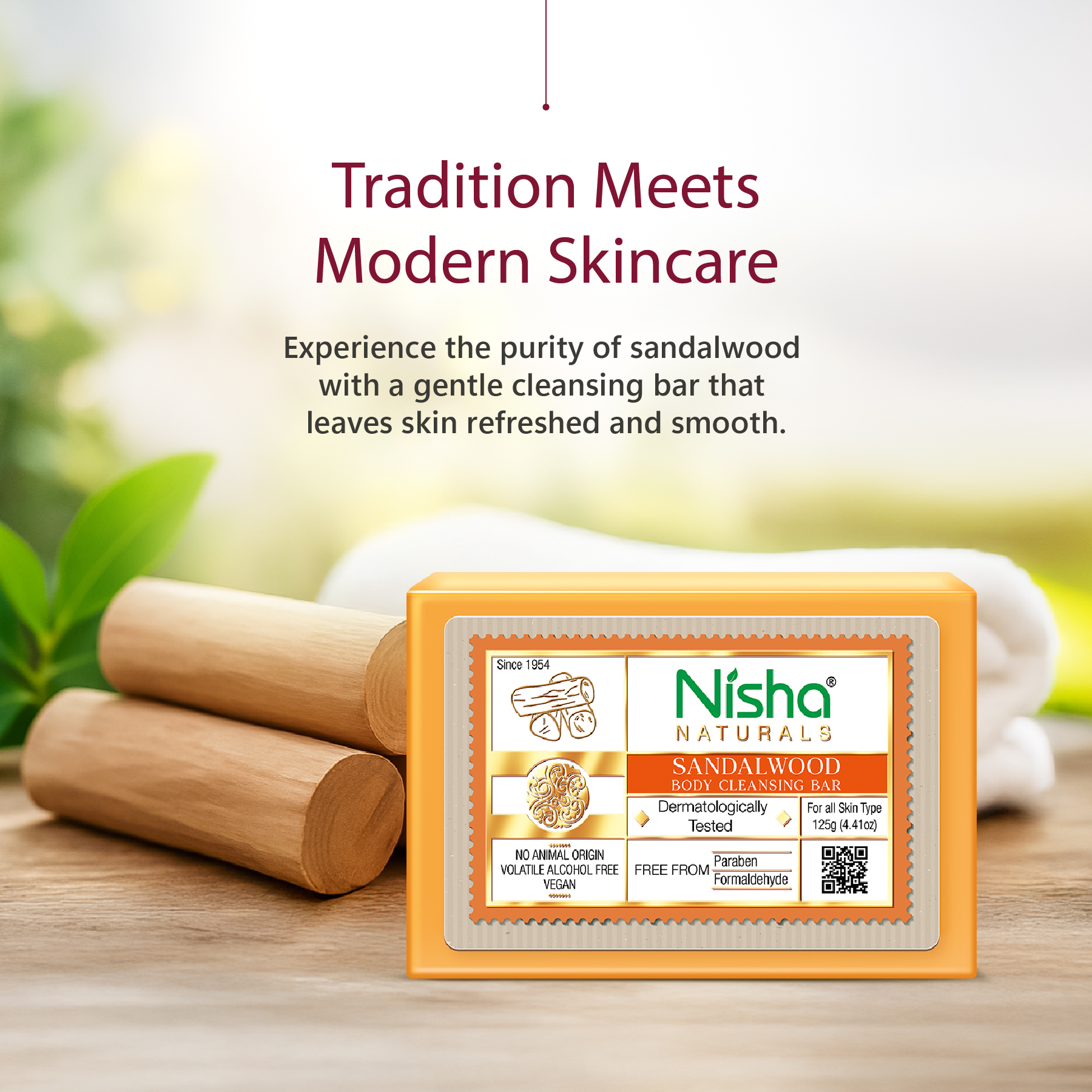 Nisha Body Cleansing Bar Sandalwood