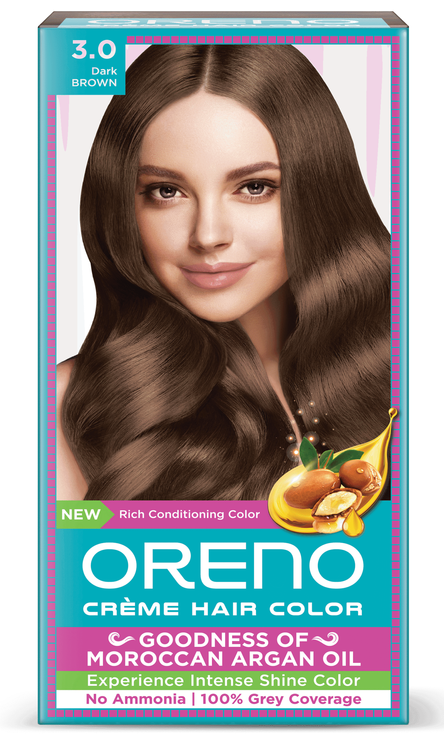 Oreno Crème Hair Color 3.0 Dark Brown