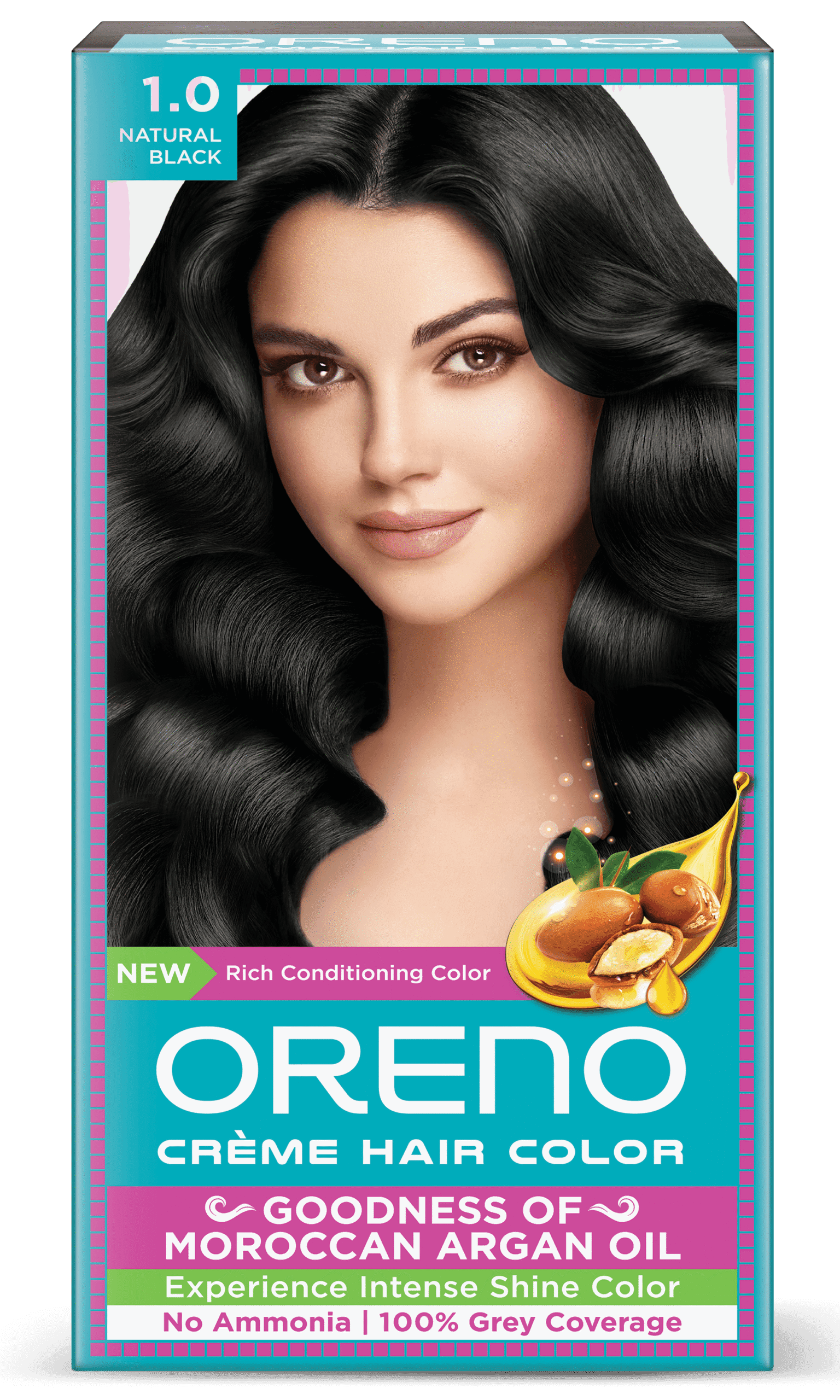 Oreno Crème Hair Color 1.0 Natural Black