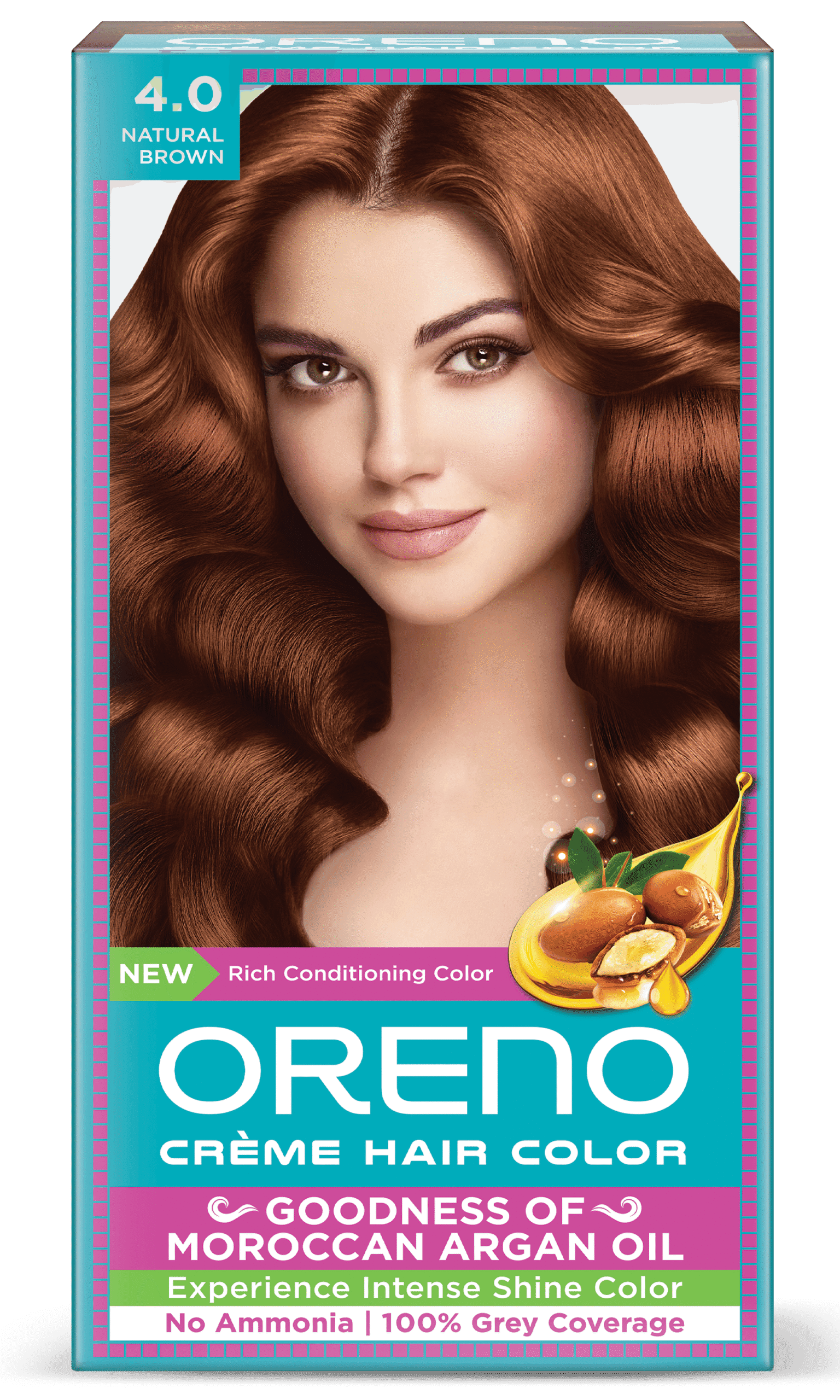 Oreno Crème Hair Color 4.0 Natural Brown