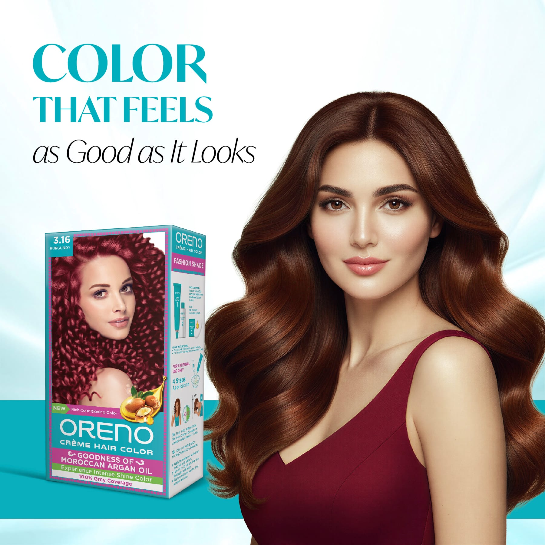 Oreno Crème Hair Color 3.16 Burgundy