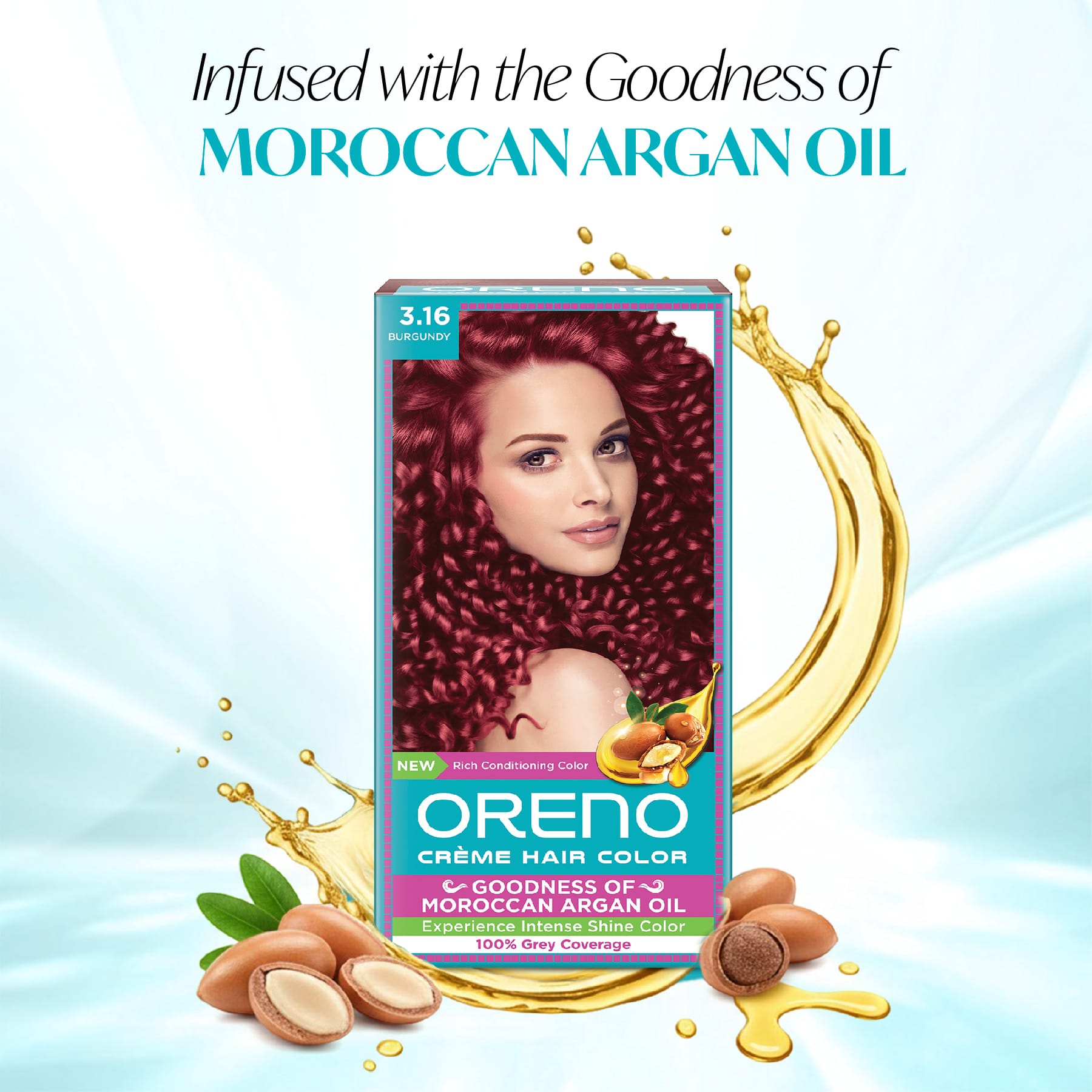 Oreno Crème Hair Color 3.16 Burgundy