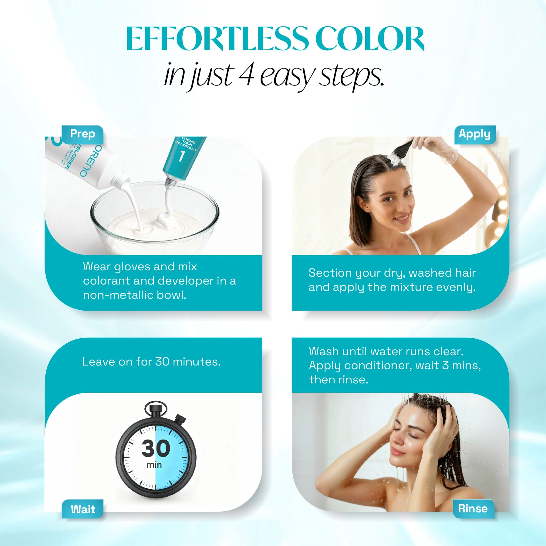 Oreno Crème Hair Color 1.0 Natural Black