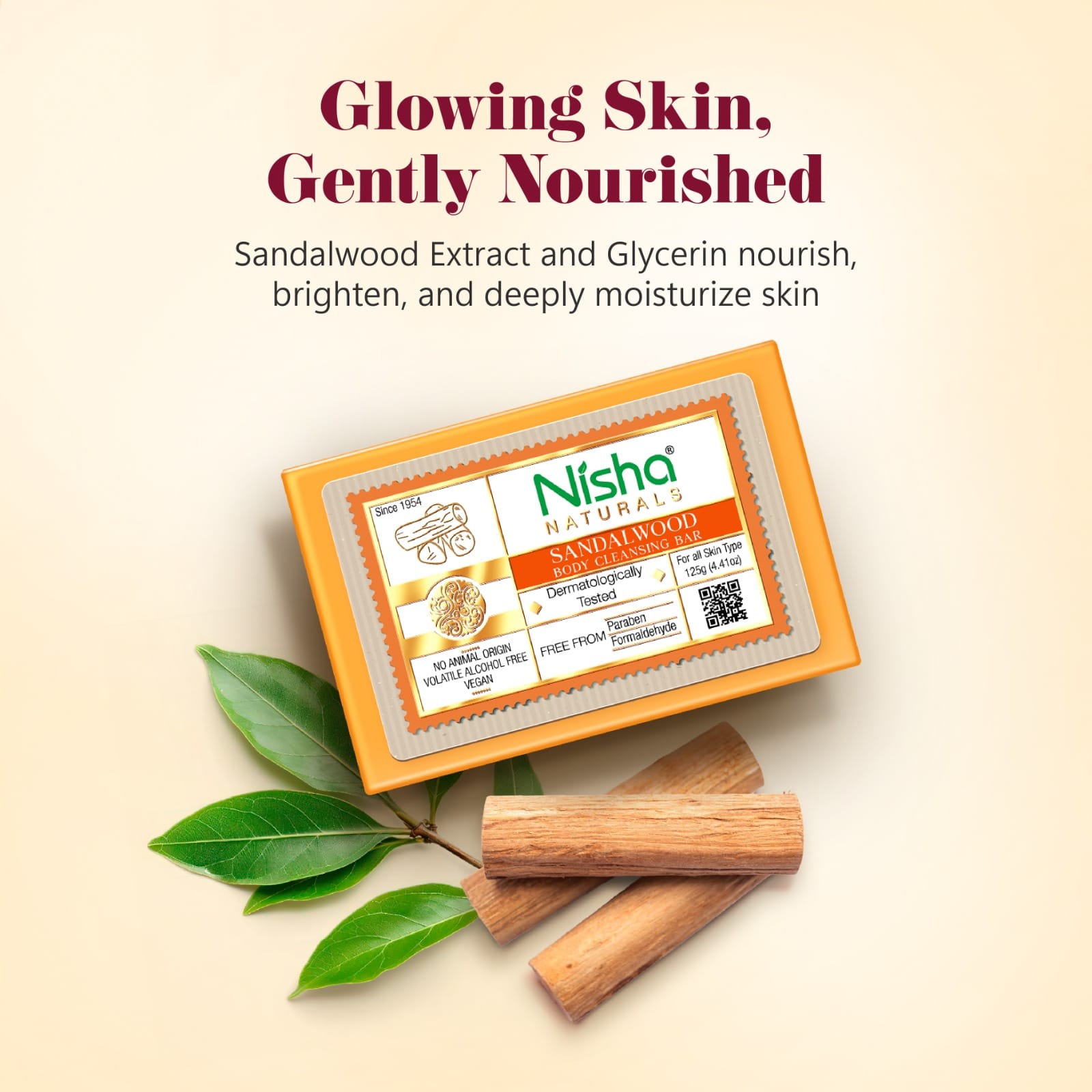 Nisha Body Cleansing Bar Sandalwood