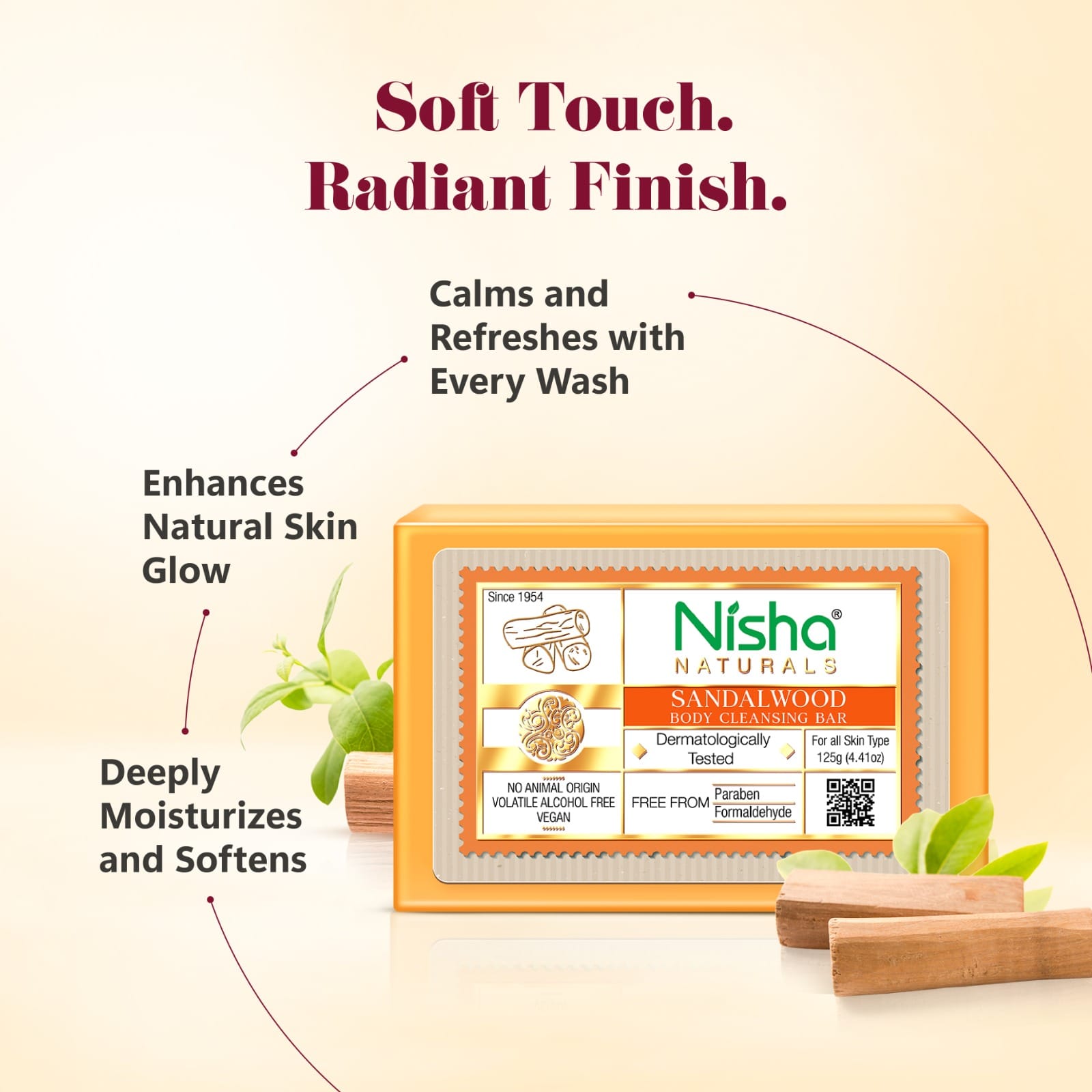 Nisha Body Cleansing Bar Sandalwood