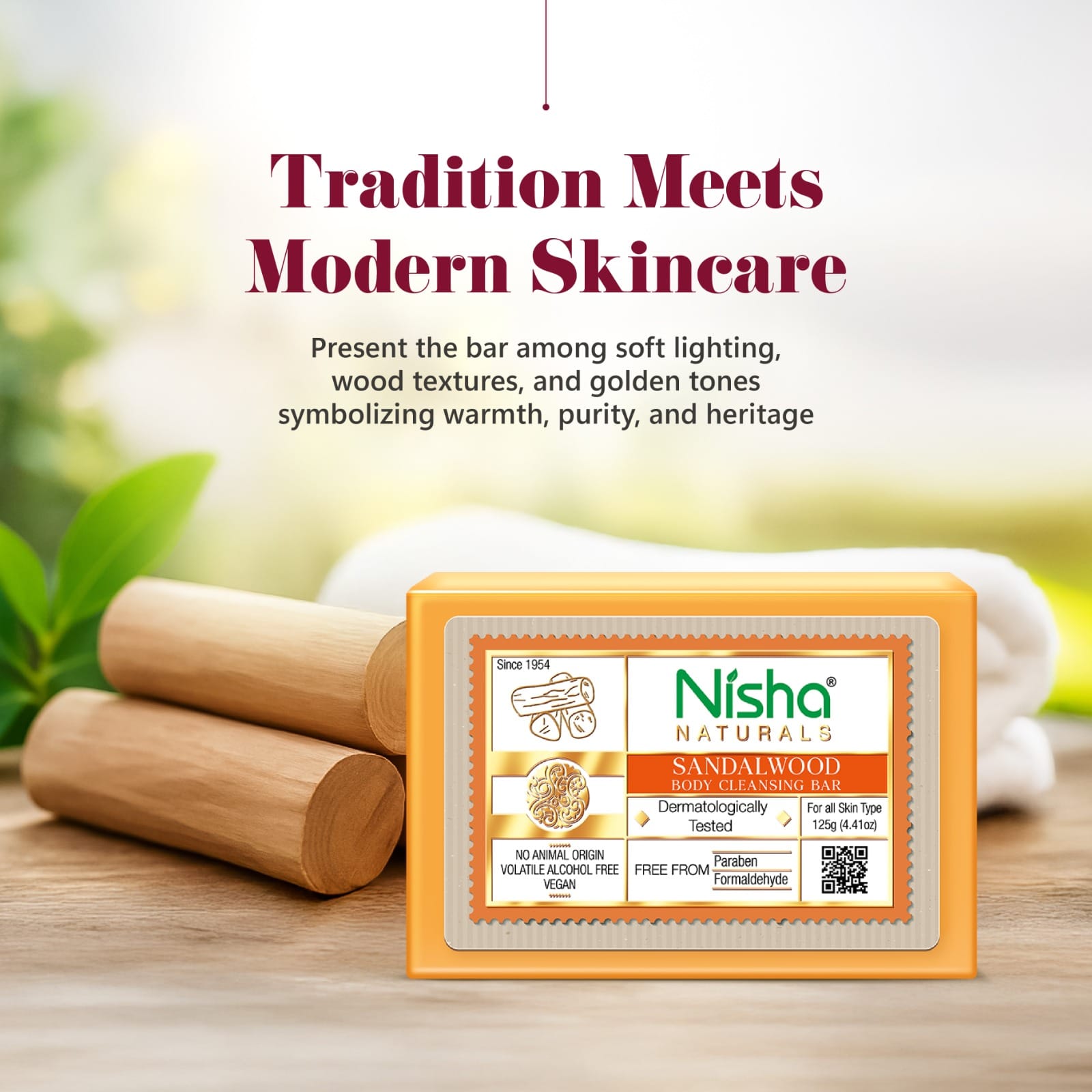 Nisha Body Cleansing Bar Sandalwood