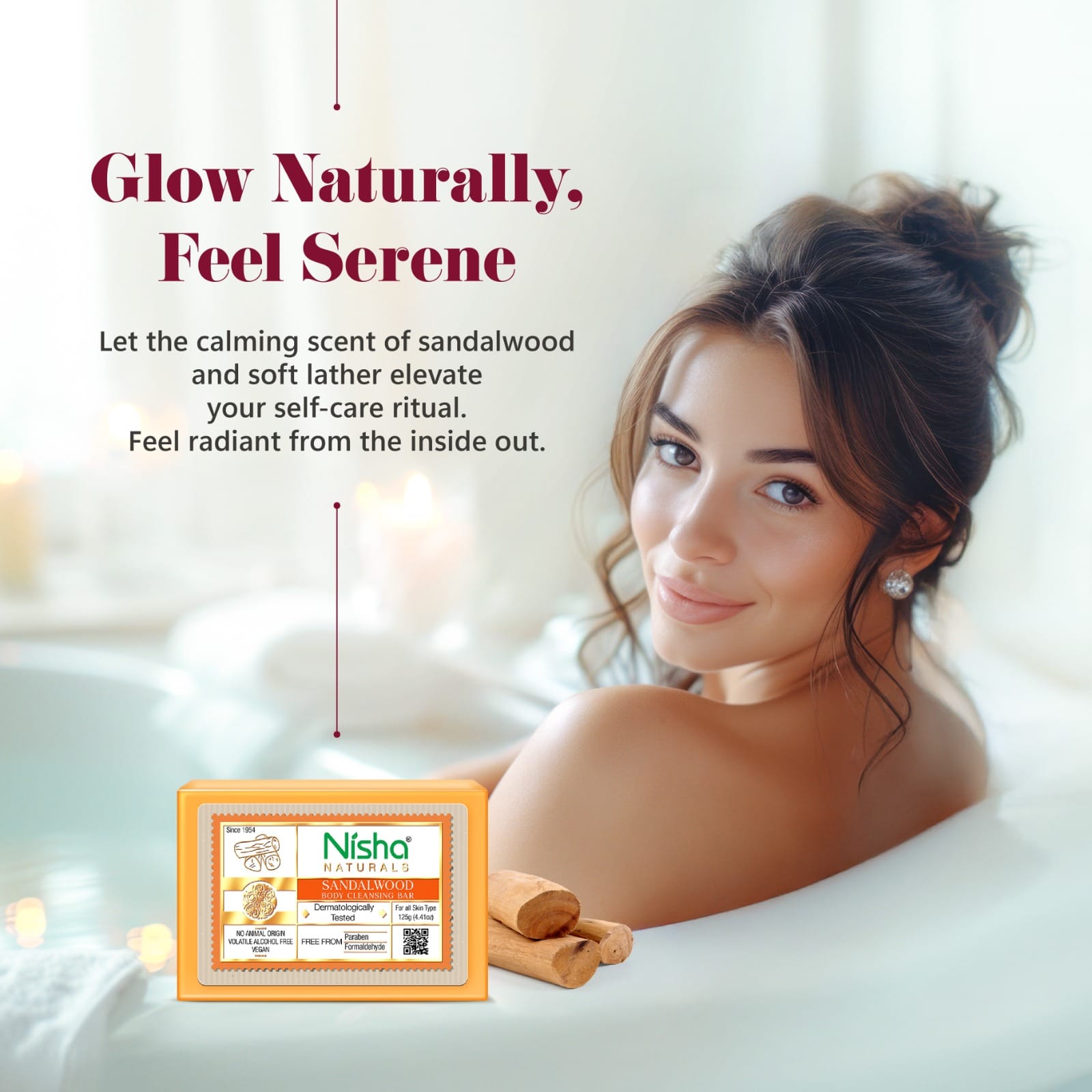 Nisha Body Cleansing Bar Sandalwood