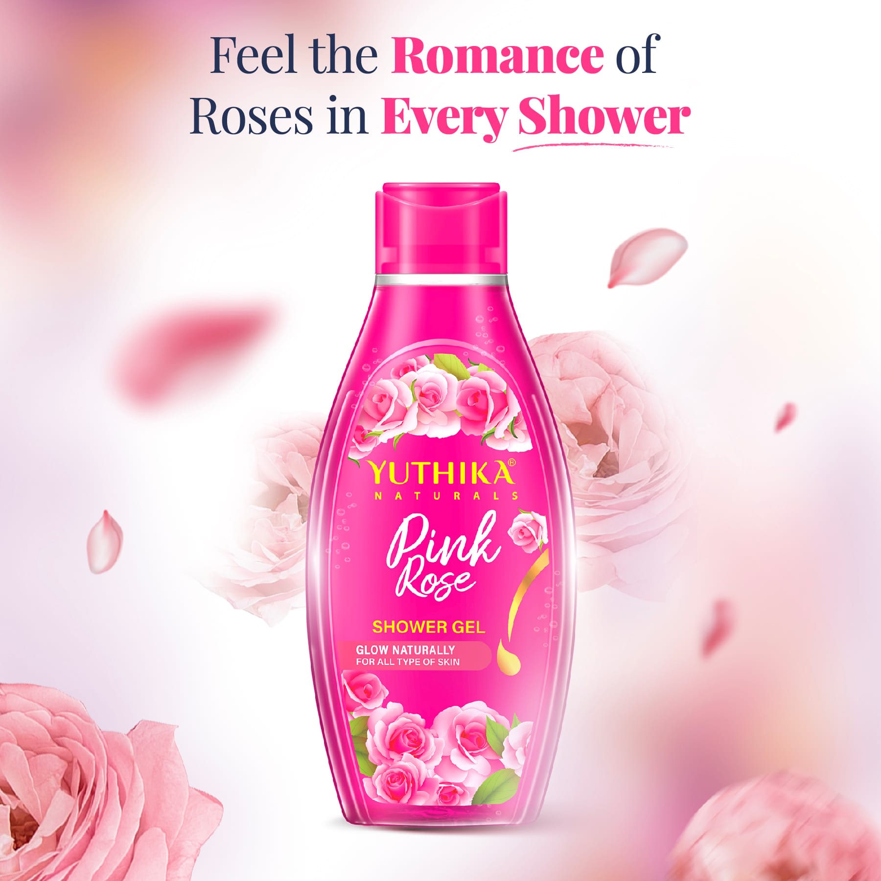 Yuthika Naturals Shower Gel Pink Rose 250ml