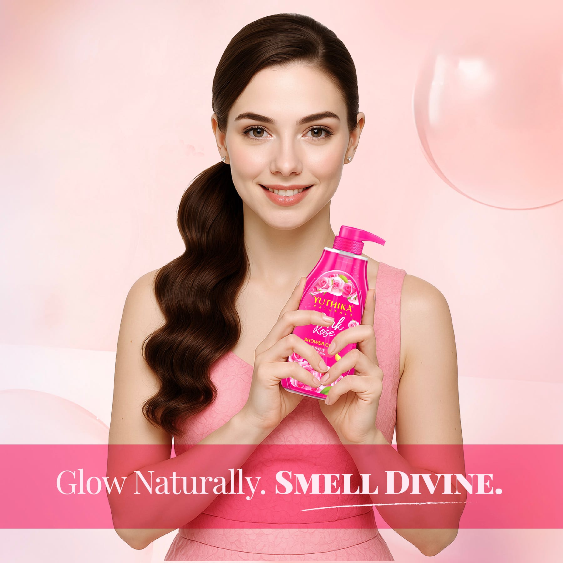 Yuthika Naturals Shower Gel Pink Rose 750ml