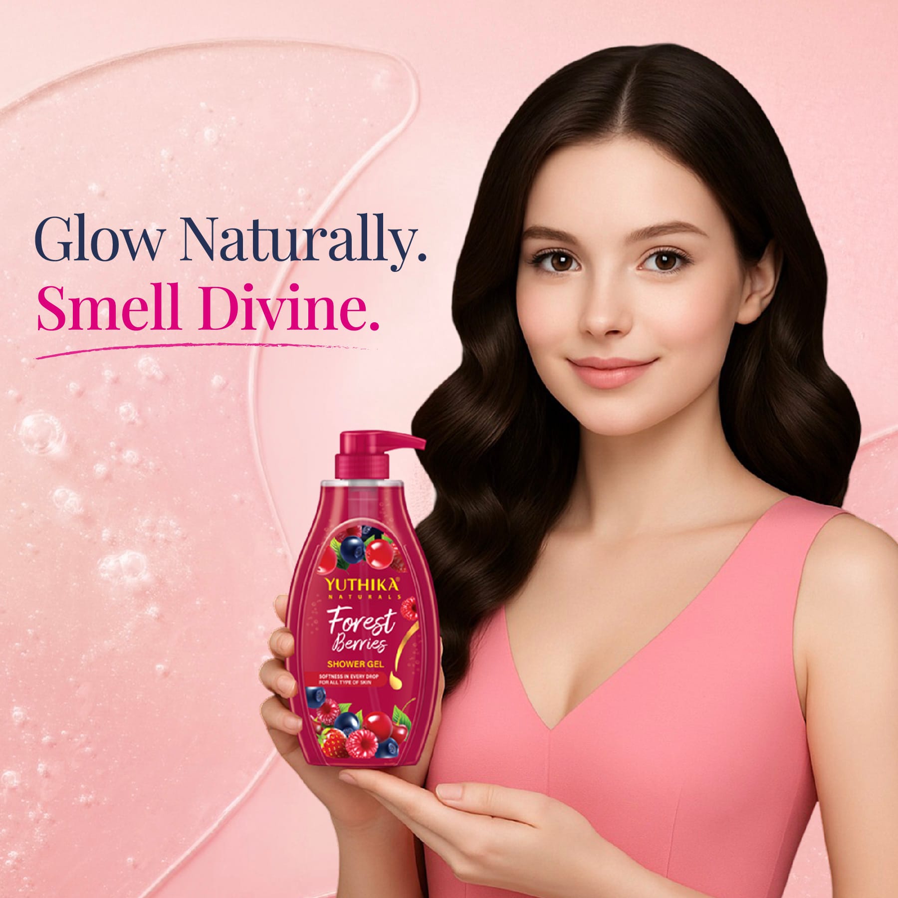 Yuthika Naturals Shower Gel Forest Berries 750ml