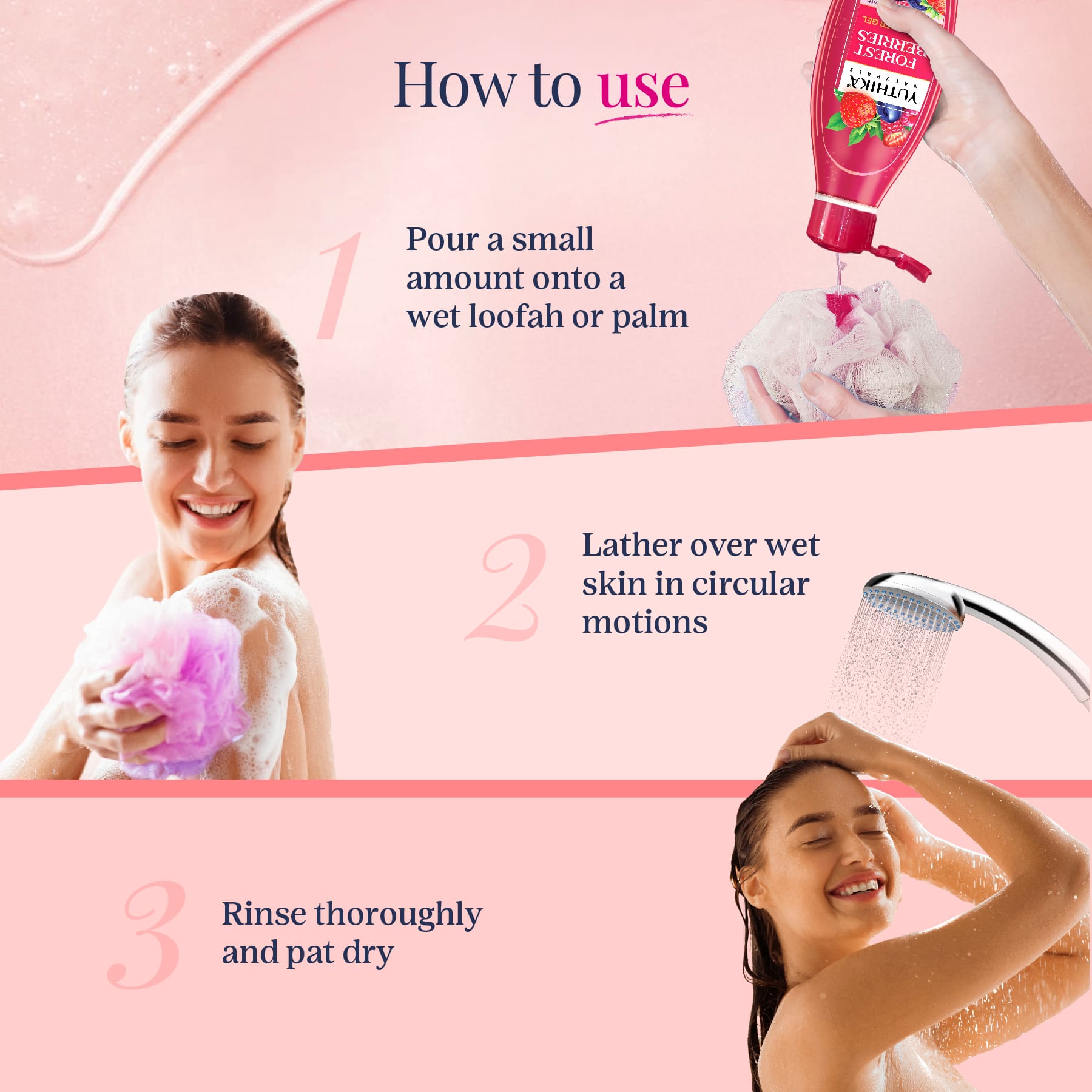Yuthika Naturals Shower Gel Forest Berries 250ml