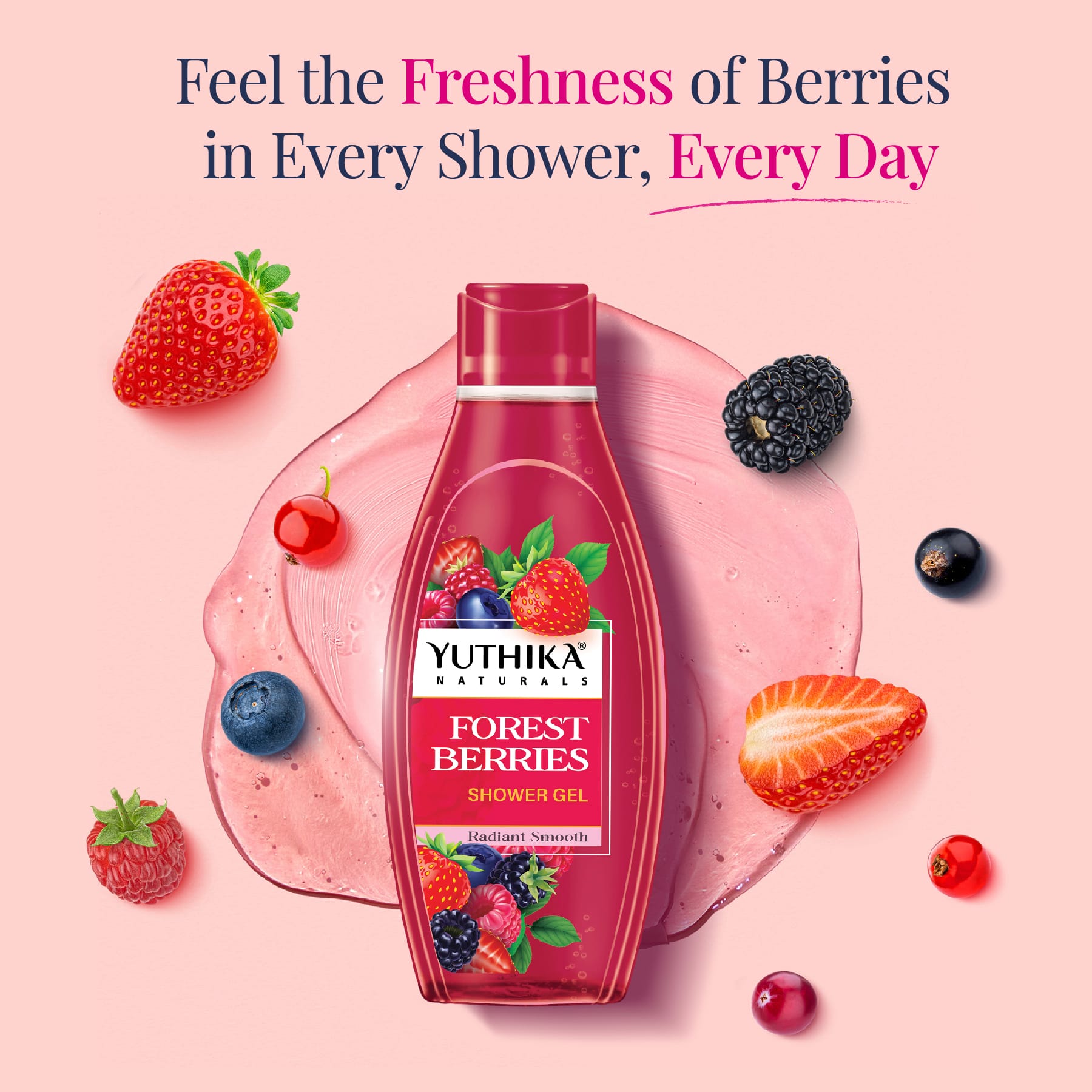Yuthika Naturals Shower Gel Forest Berries 250ml